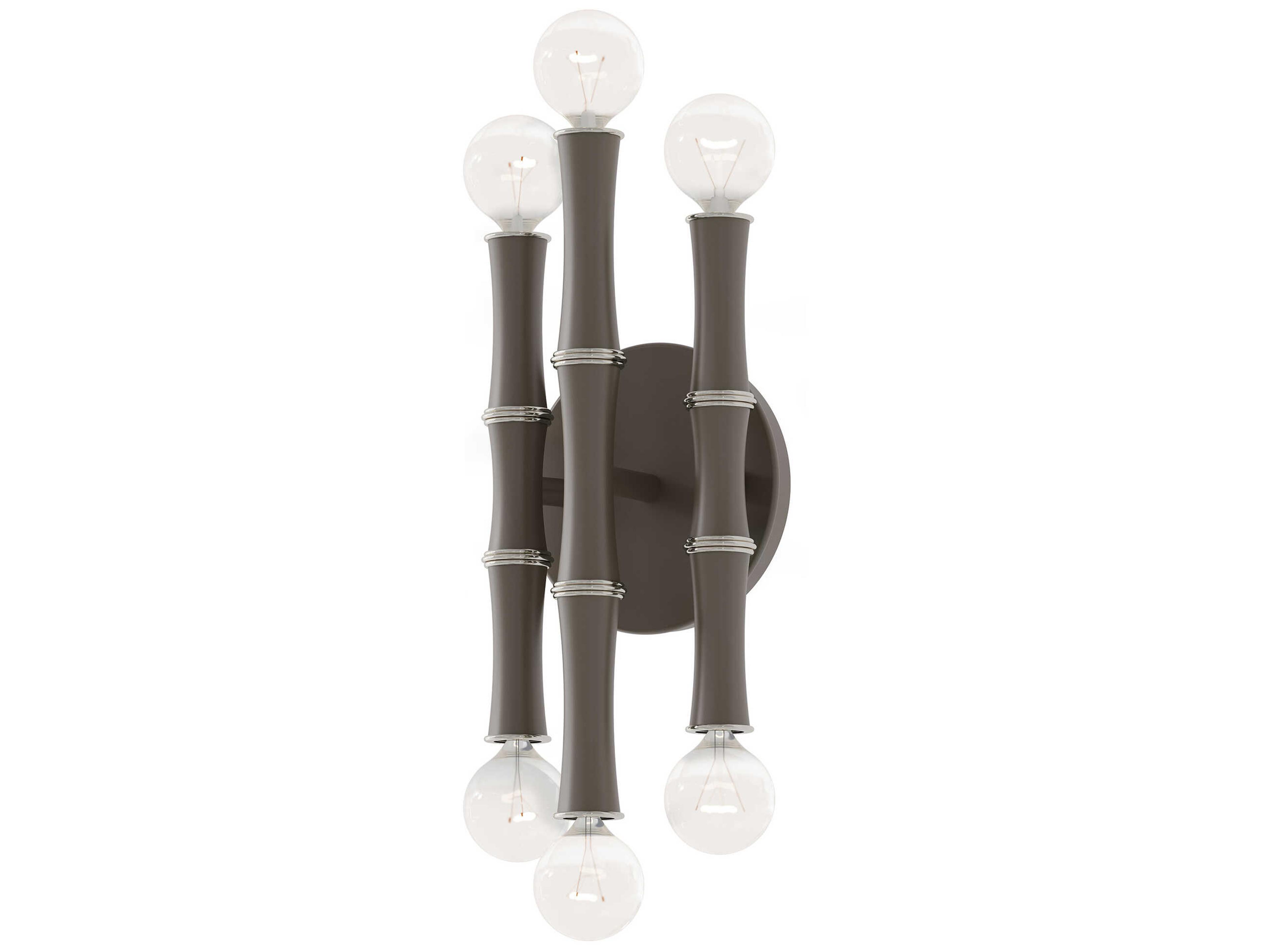 Robert Abbey Kane 6-Light Matte Smokey Taupe Brown Wall Sconce