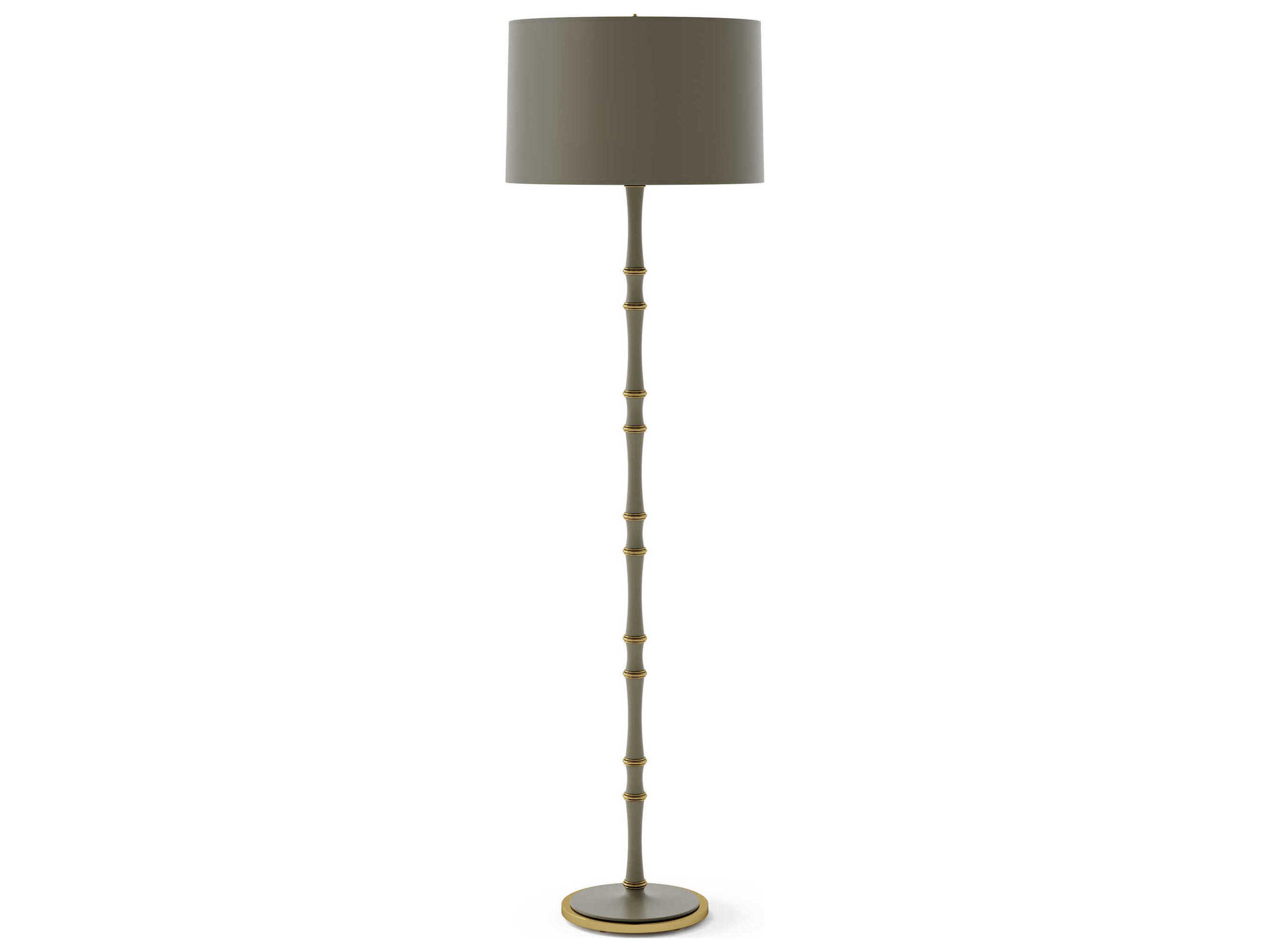 Kane Matte Smokey Taupe Gray Floor Lamp