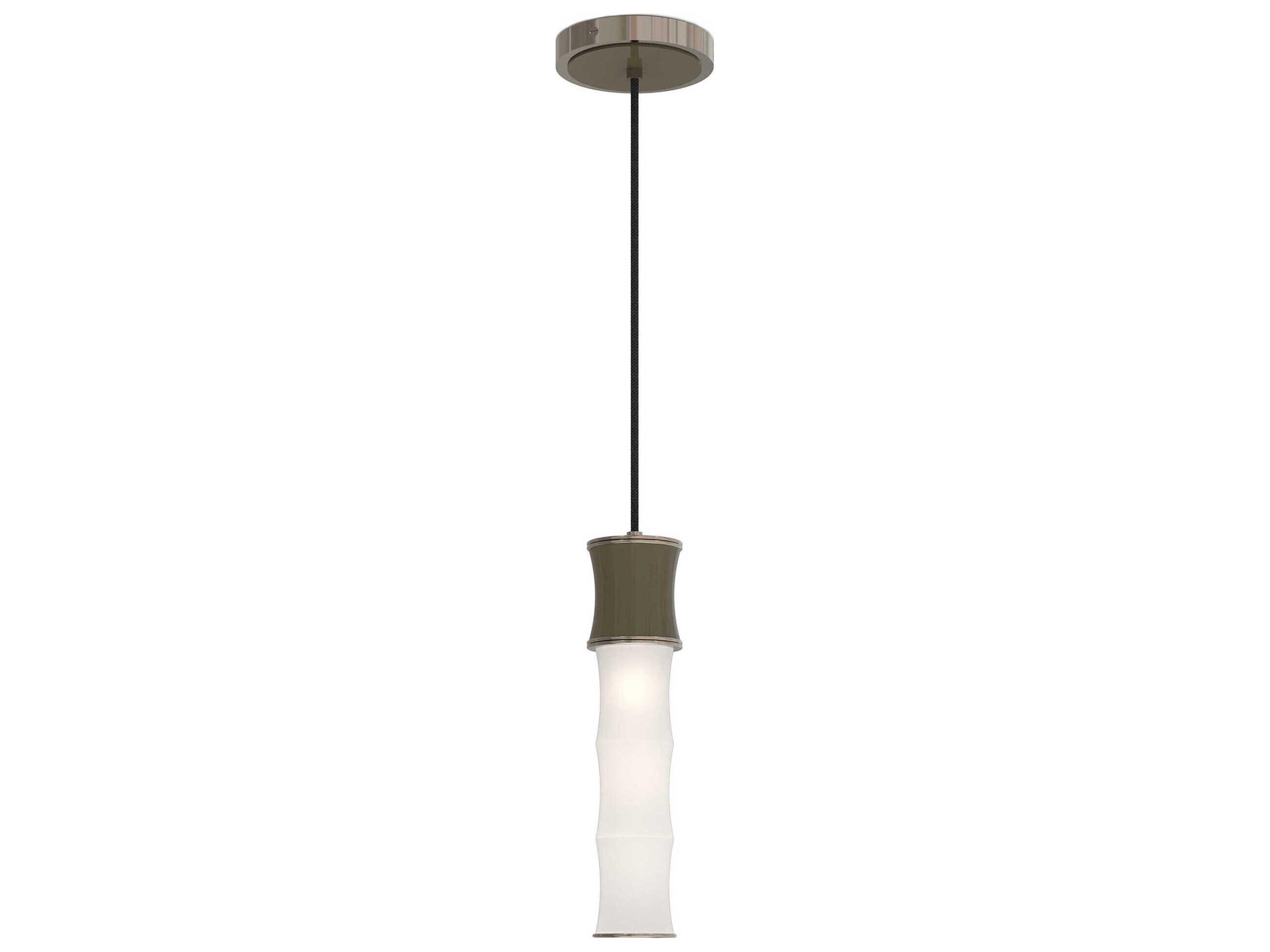 Robert Abbey Kane 1-Light Matte Smokey Taupe Gray Cylinder Mini Pendant