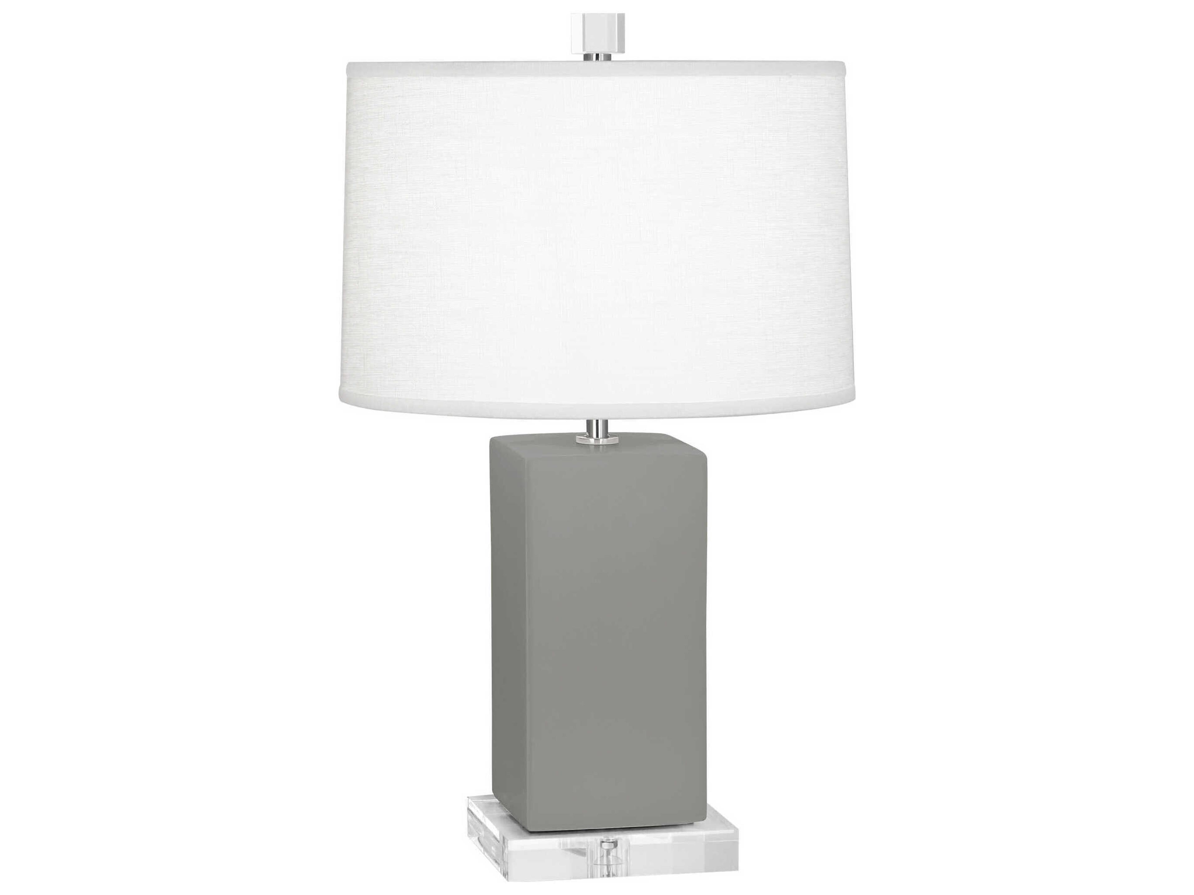 Harvey Matte Smokey Taupe Glazed Gray Table Lamp