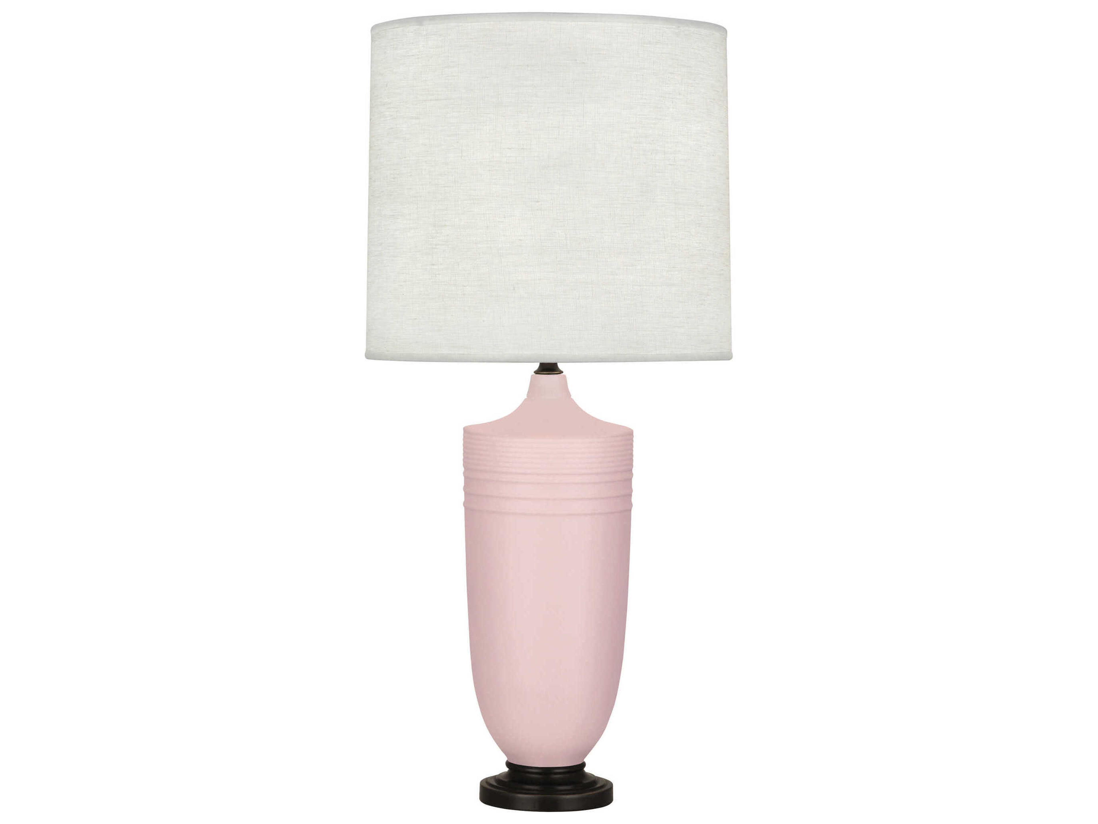 Robert Abbey Michael Berman Hadrian Matte Woodrose Glazed Pink Buffet Lamp