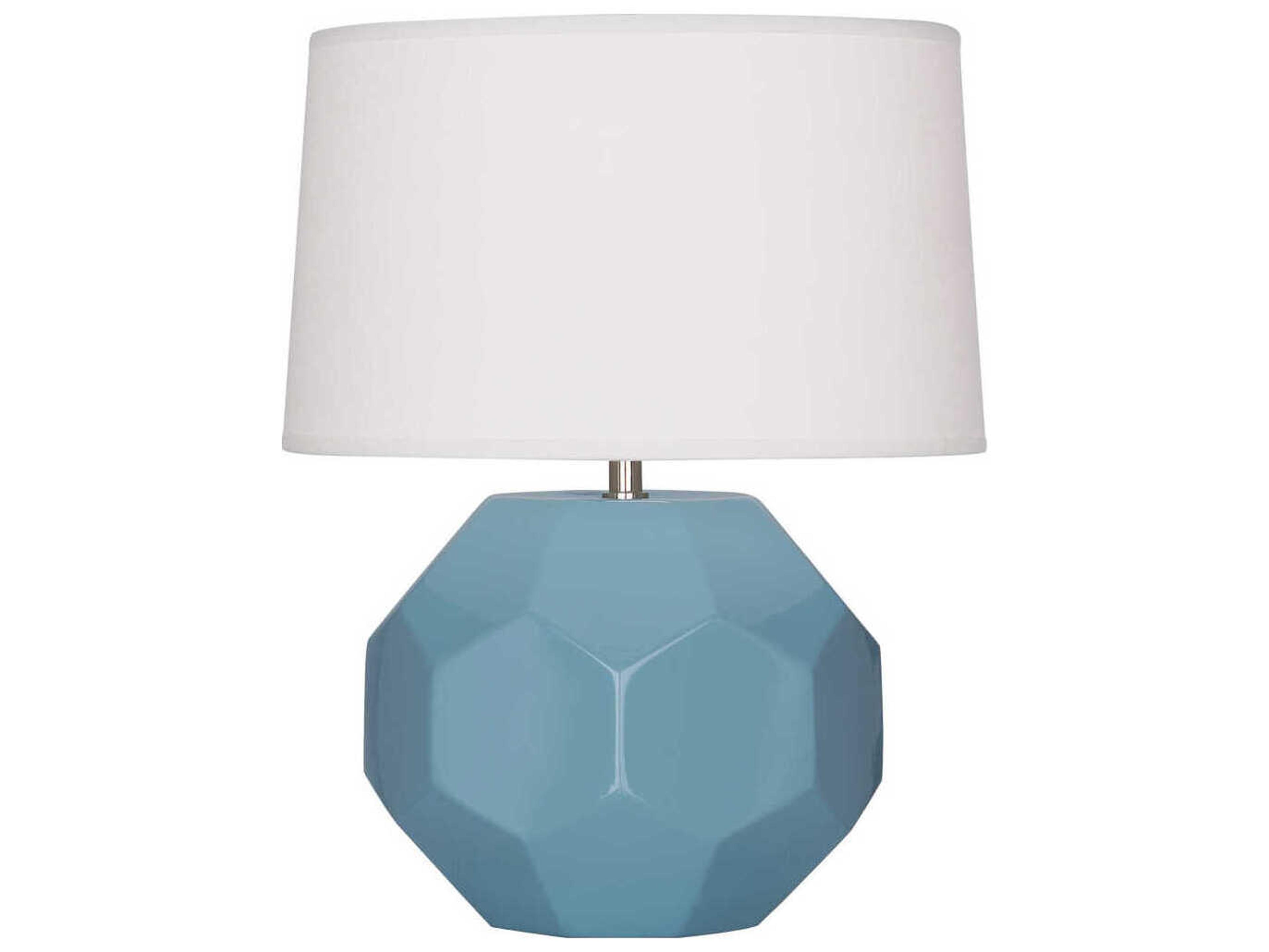 Franklin Steel Blue Glazed Table Lamp