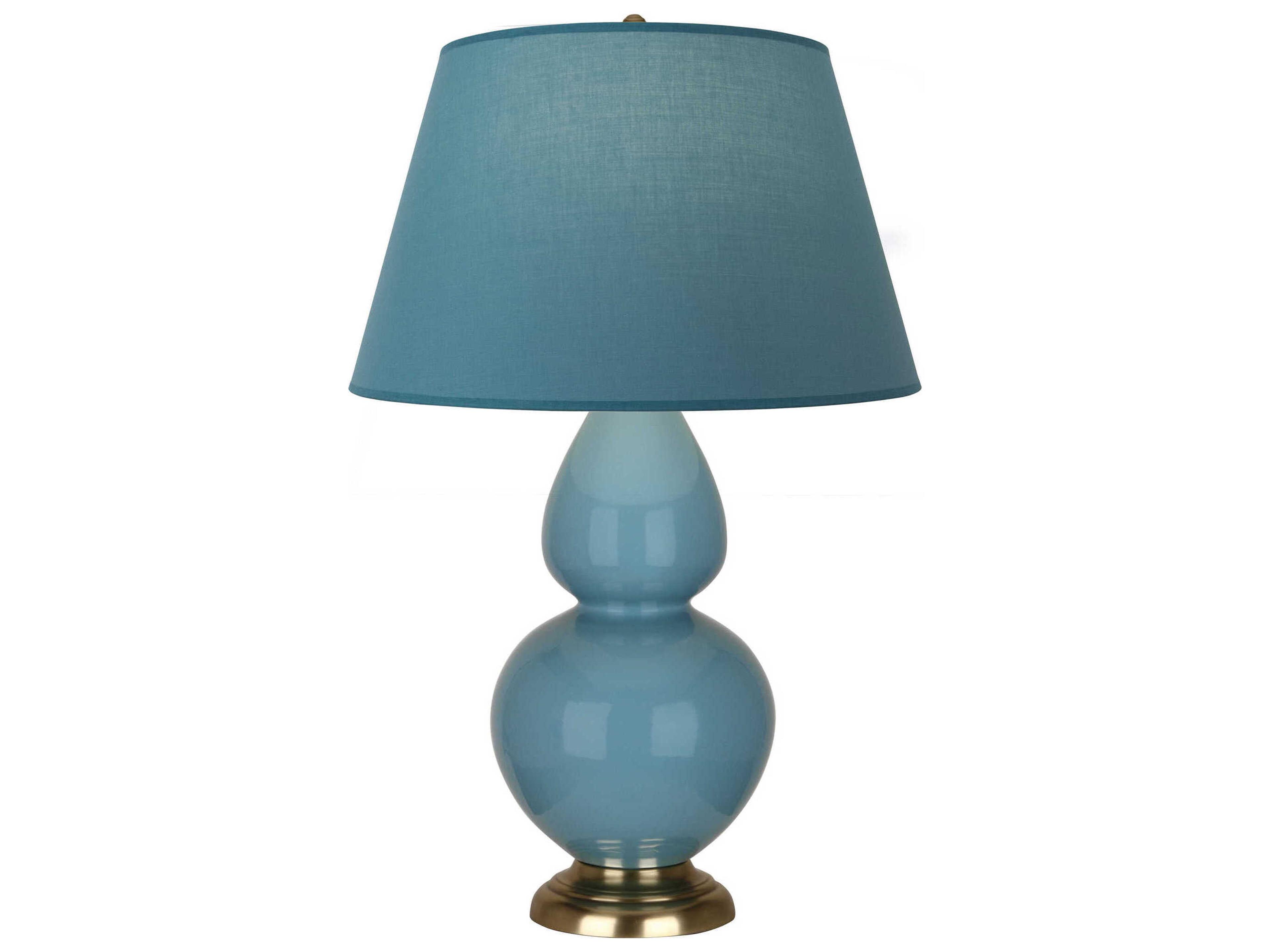 Double Gourd Table Lamp Deep Peacock Ceramic