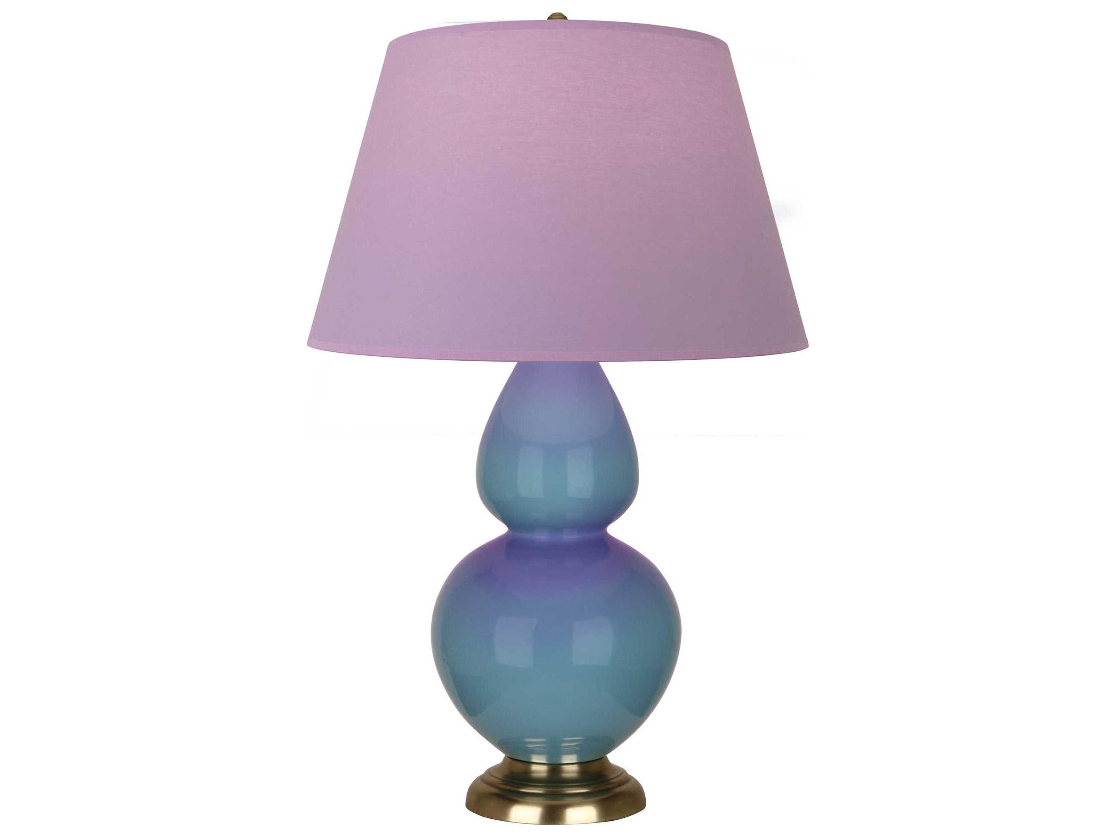 Robert Abbey Double Gourd Steel Blue Glazed Buffet Lamp