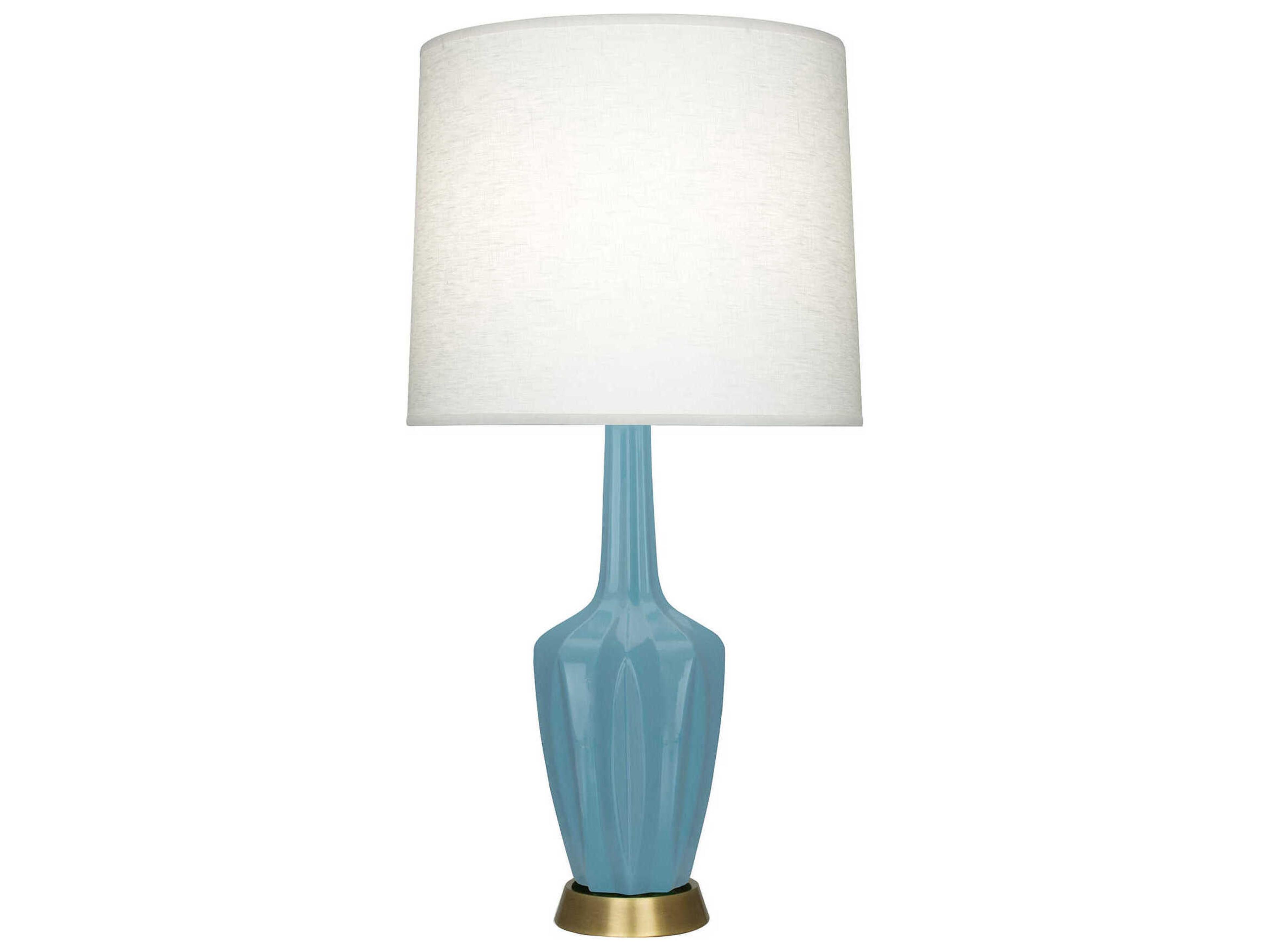 Robert Abbey Emma Steel Blue Glazed Buffet Lamp