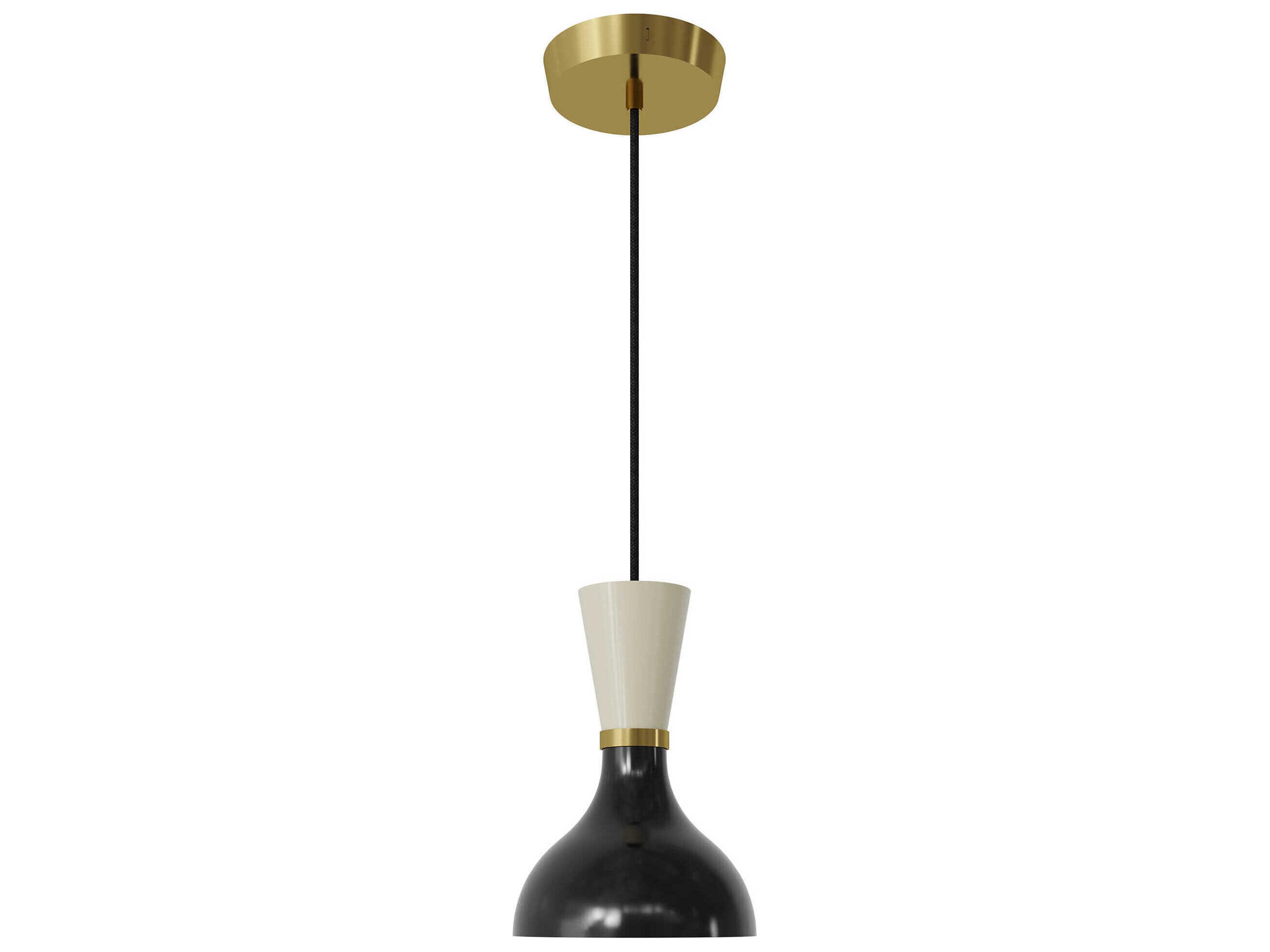 Clare 1-Light Obsidian Bone Black Mini Pendant