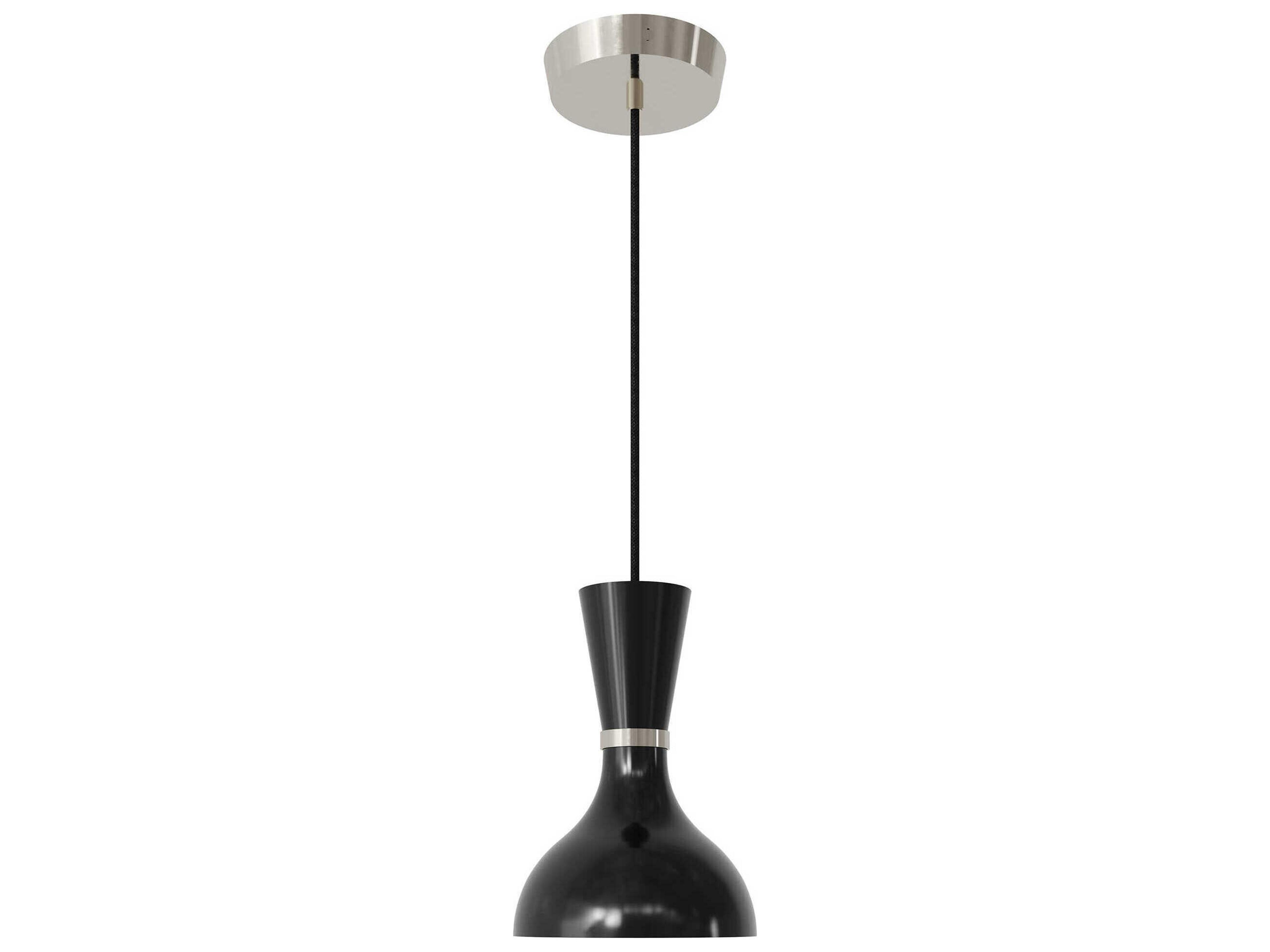 Robert Abbey Clare 1-Light Obsidian Black Mini Pendant