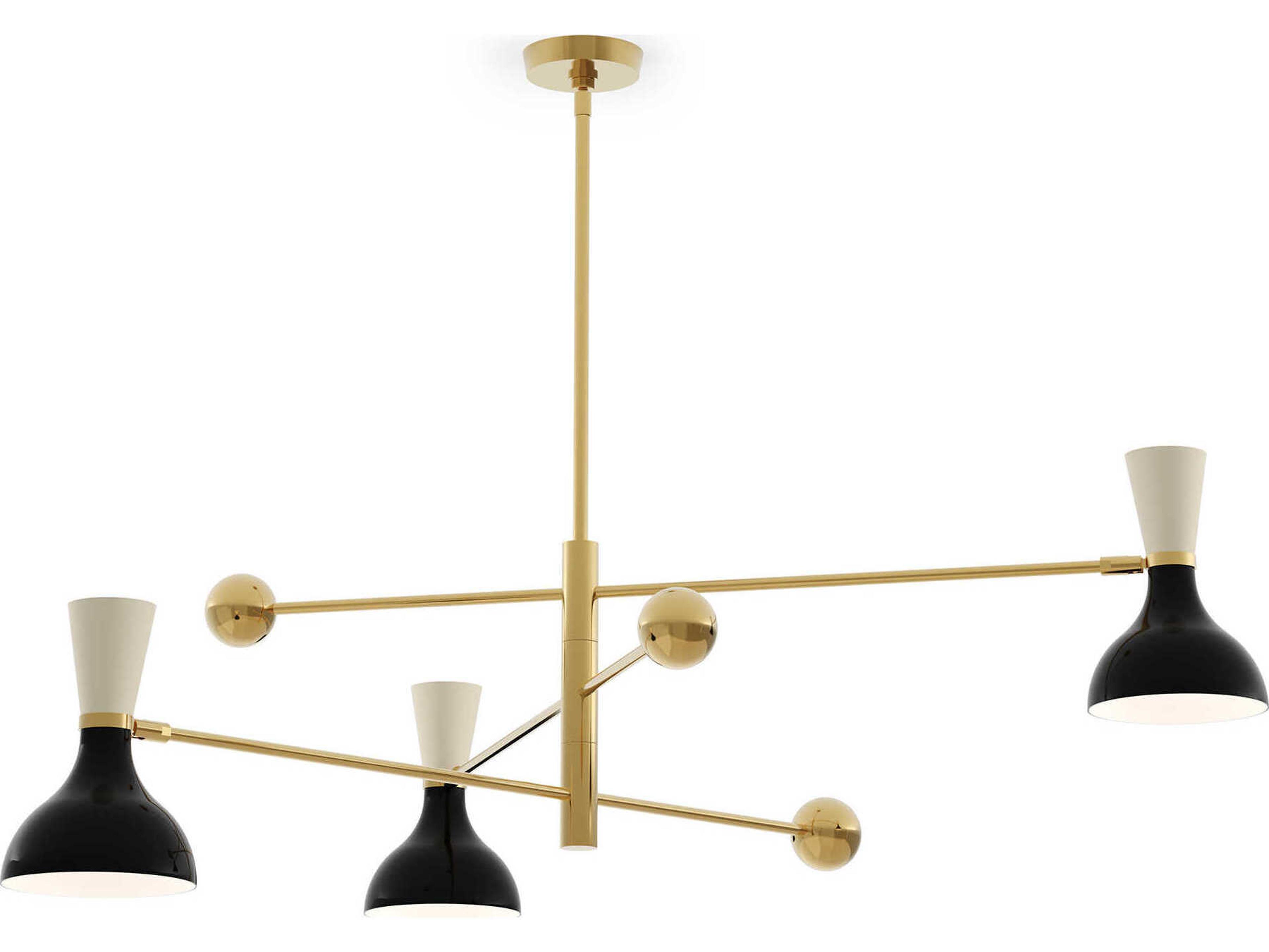 Clare 3-Light Obsidian Bone Black Chandelier