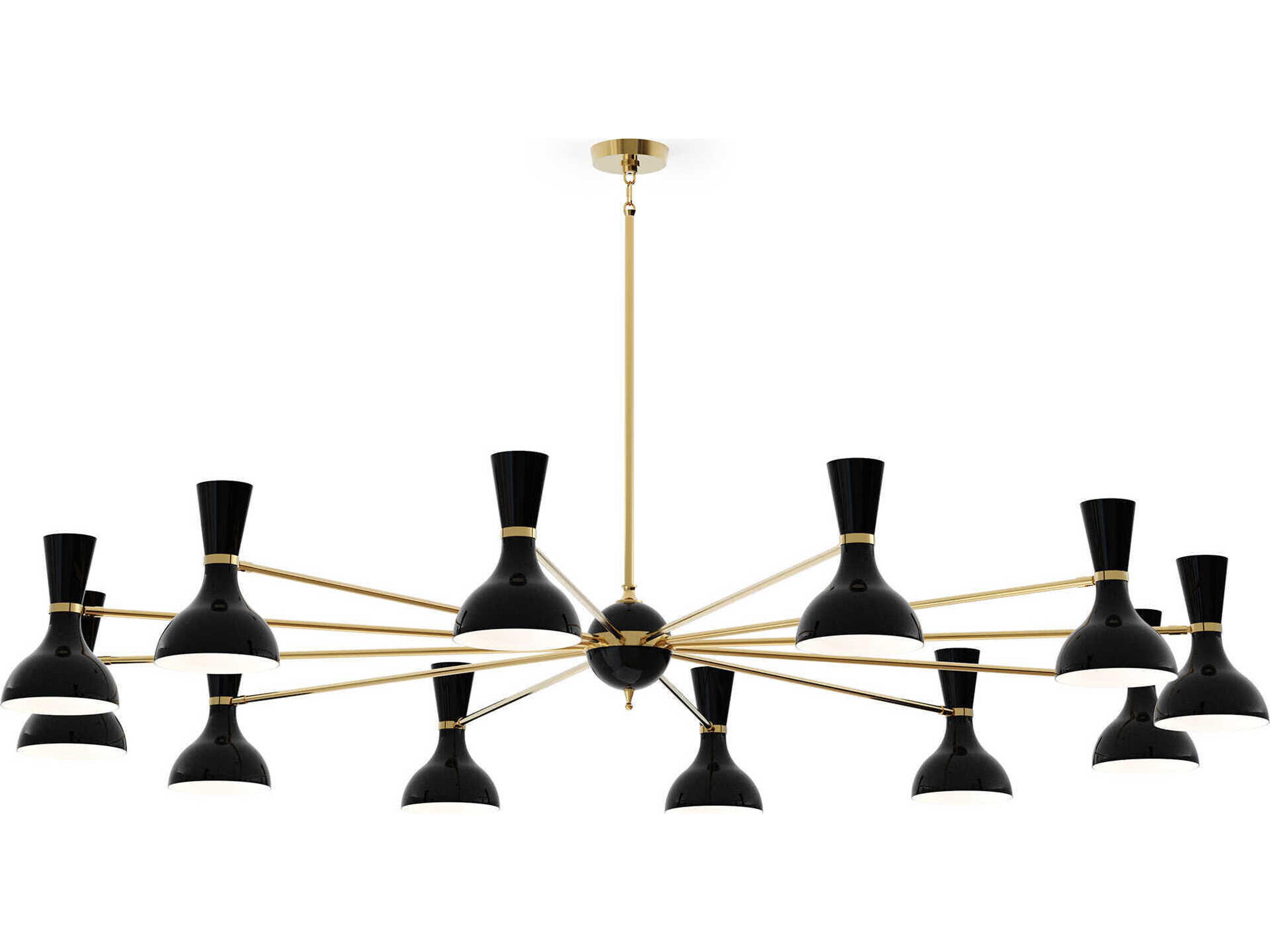 Clare 12-Light Obsidian Black Chandelier
