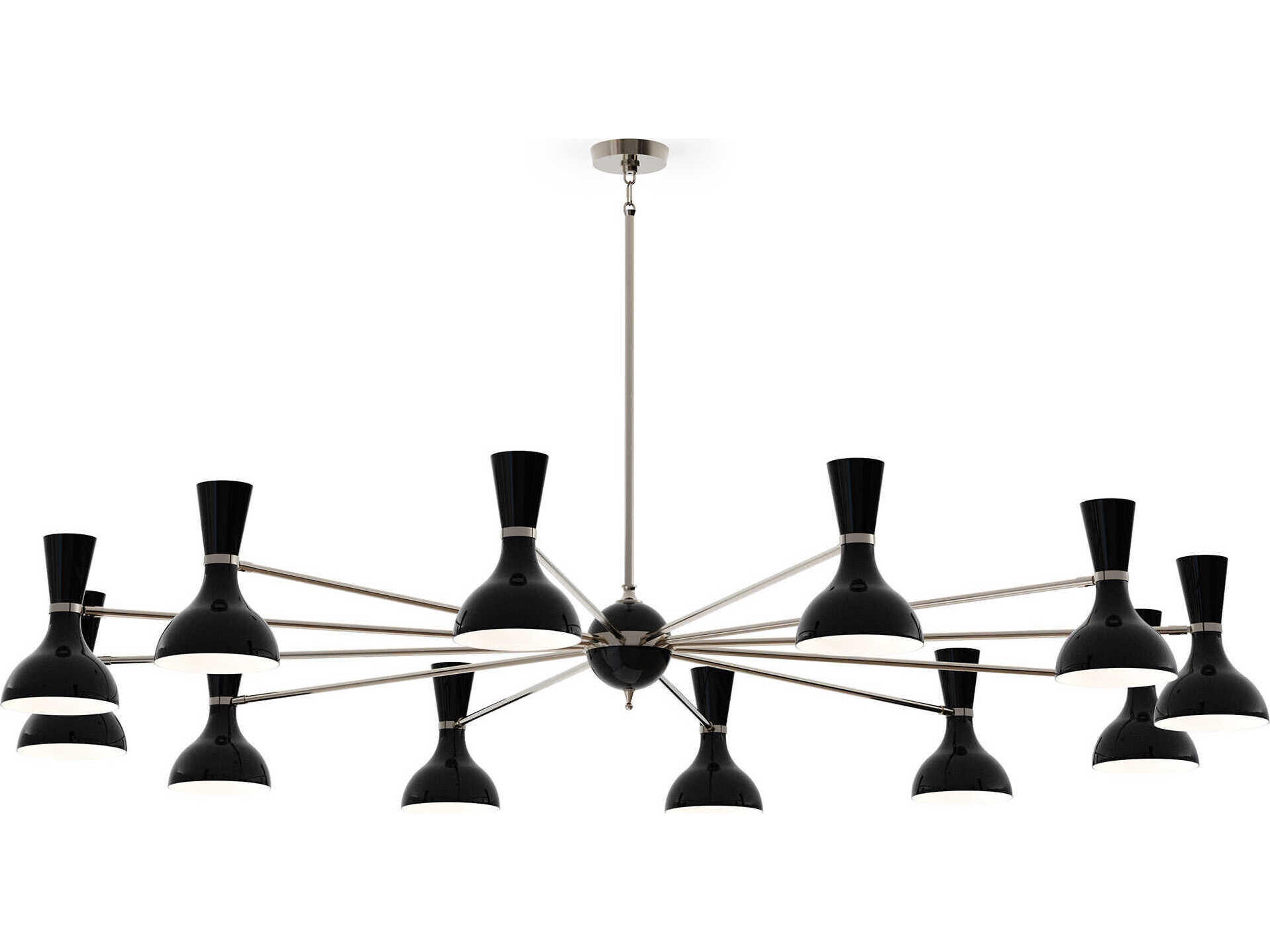 Robert Abbey Clare 12-Light Obsidian Black Chandelier
