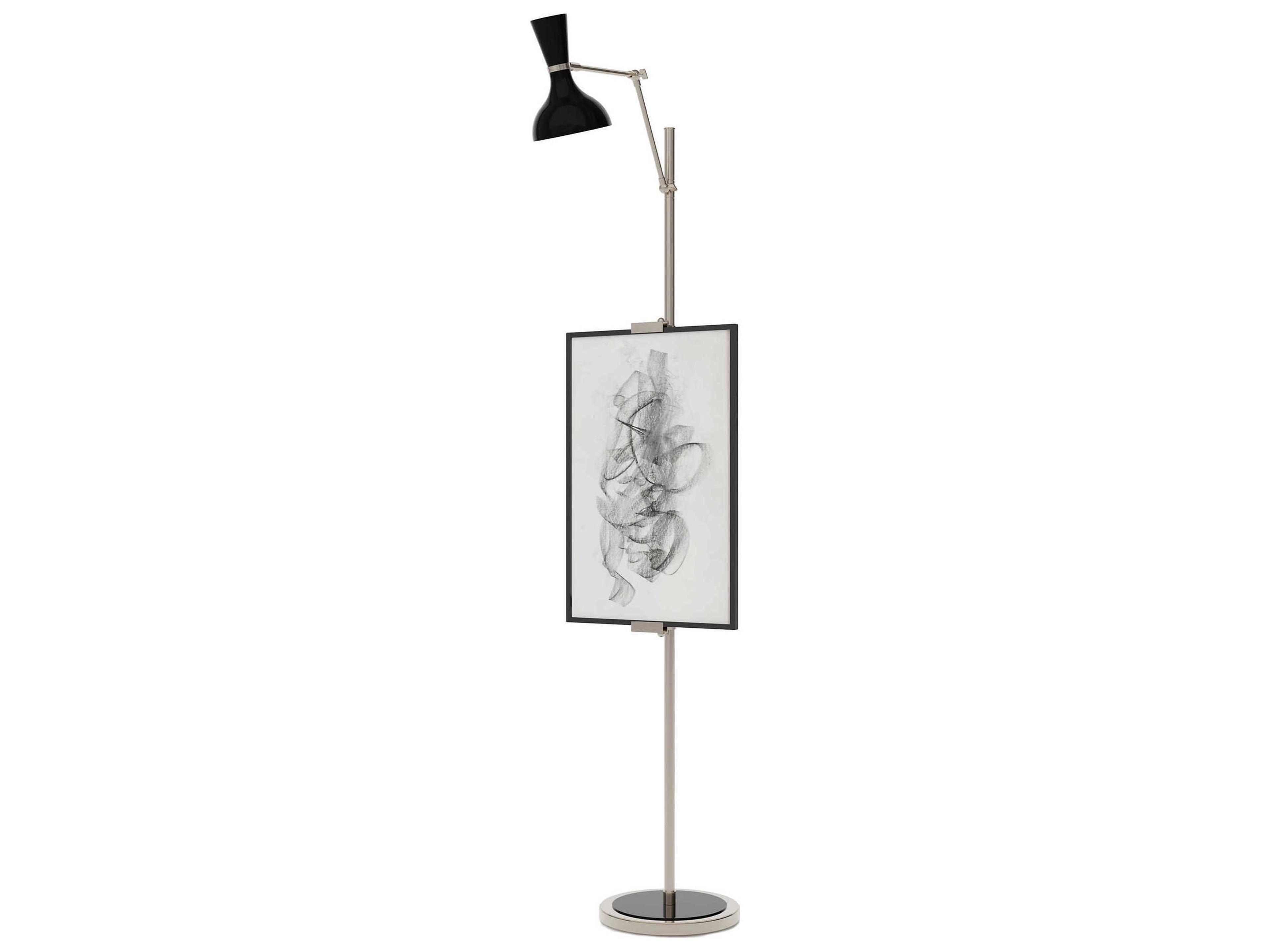 Robert Abbey Clare Obsidian Black Floor Lamp