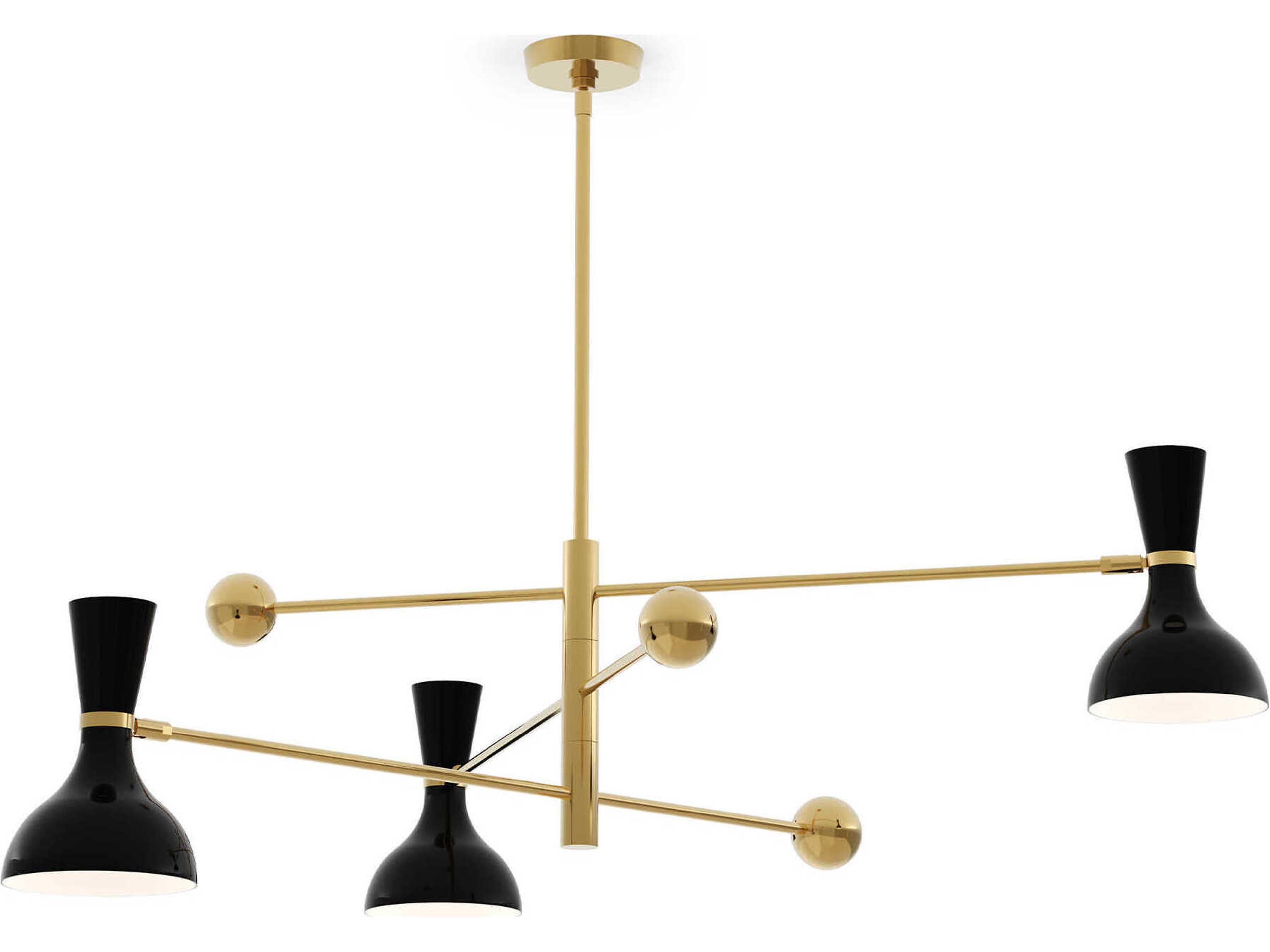 Clare 3-Light Obsidian Black Chandelier