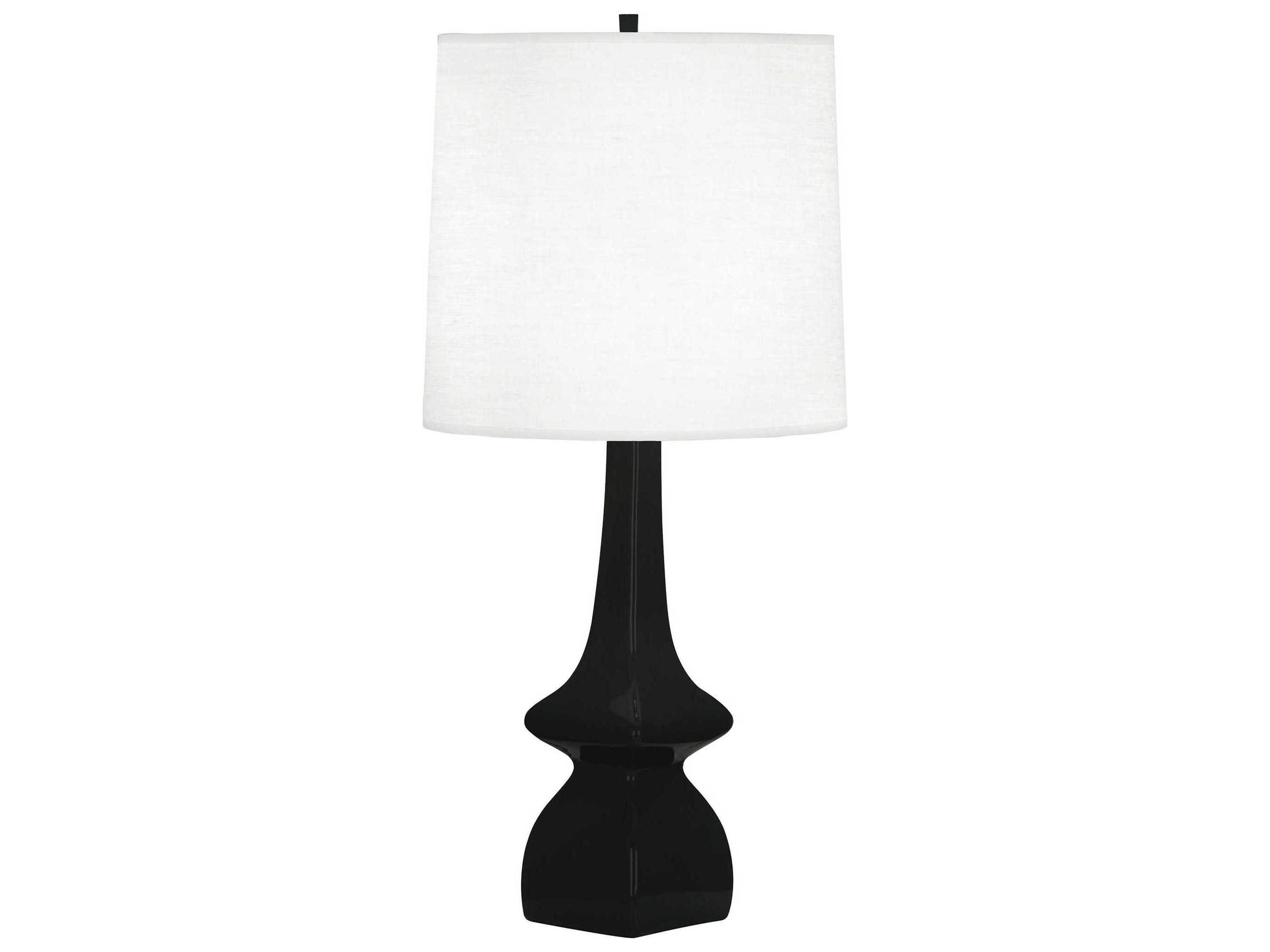 Jasmine Obsidian Glazed Black Buffet Lamp