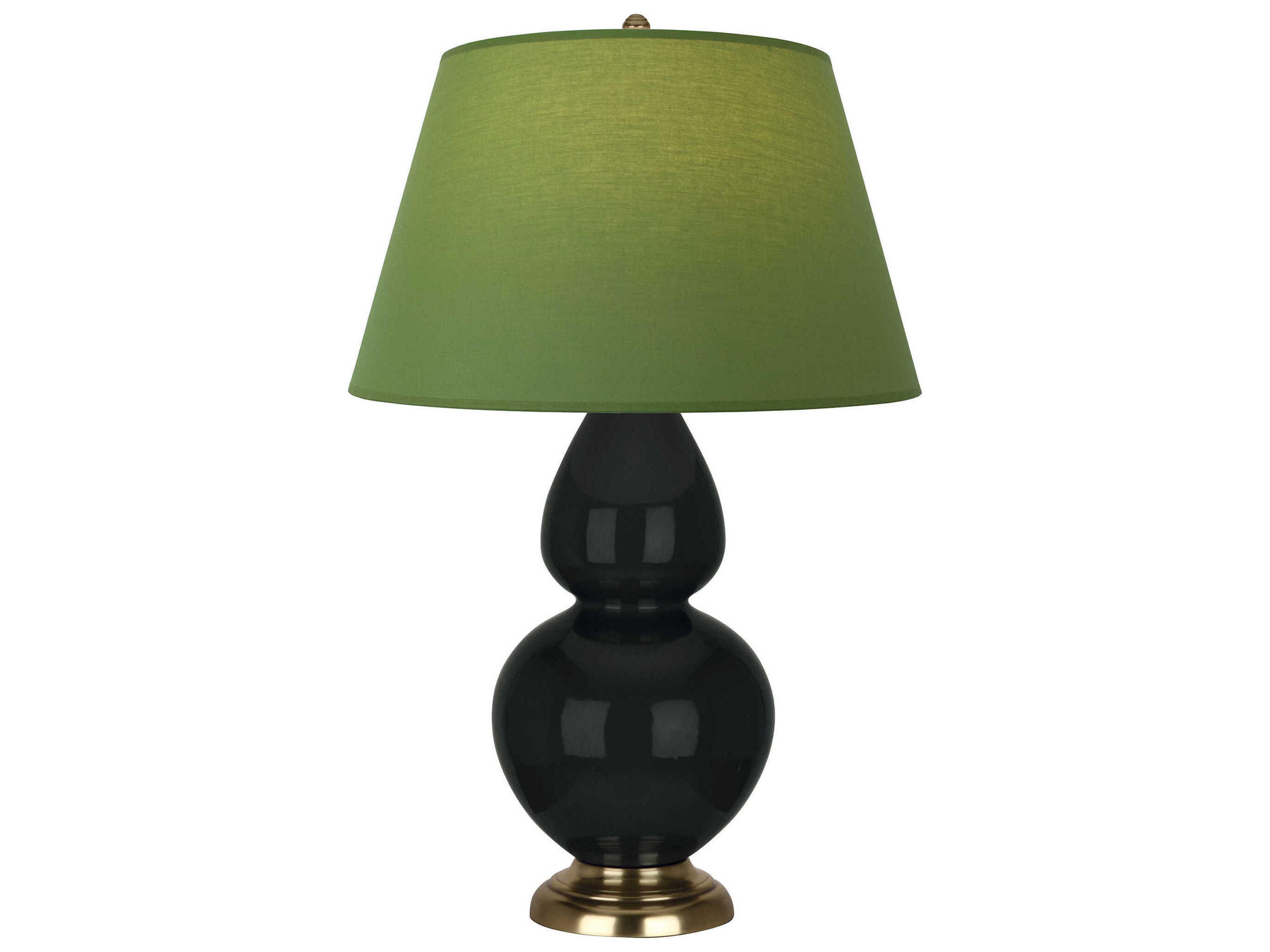 Robert Abbey Double Gourd Obsidian Glazed Black Buffet Lamp