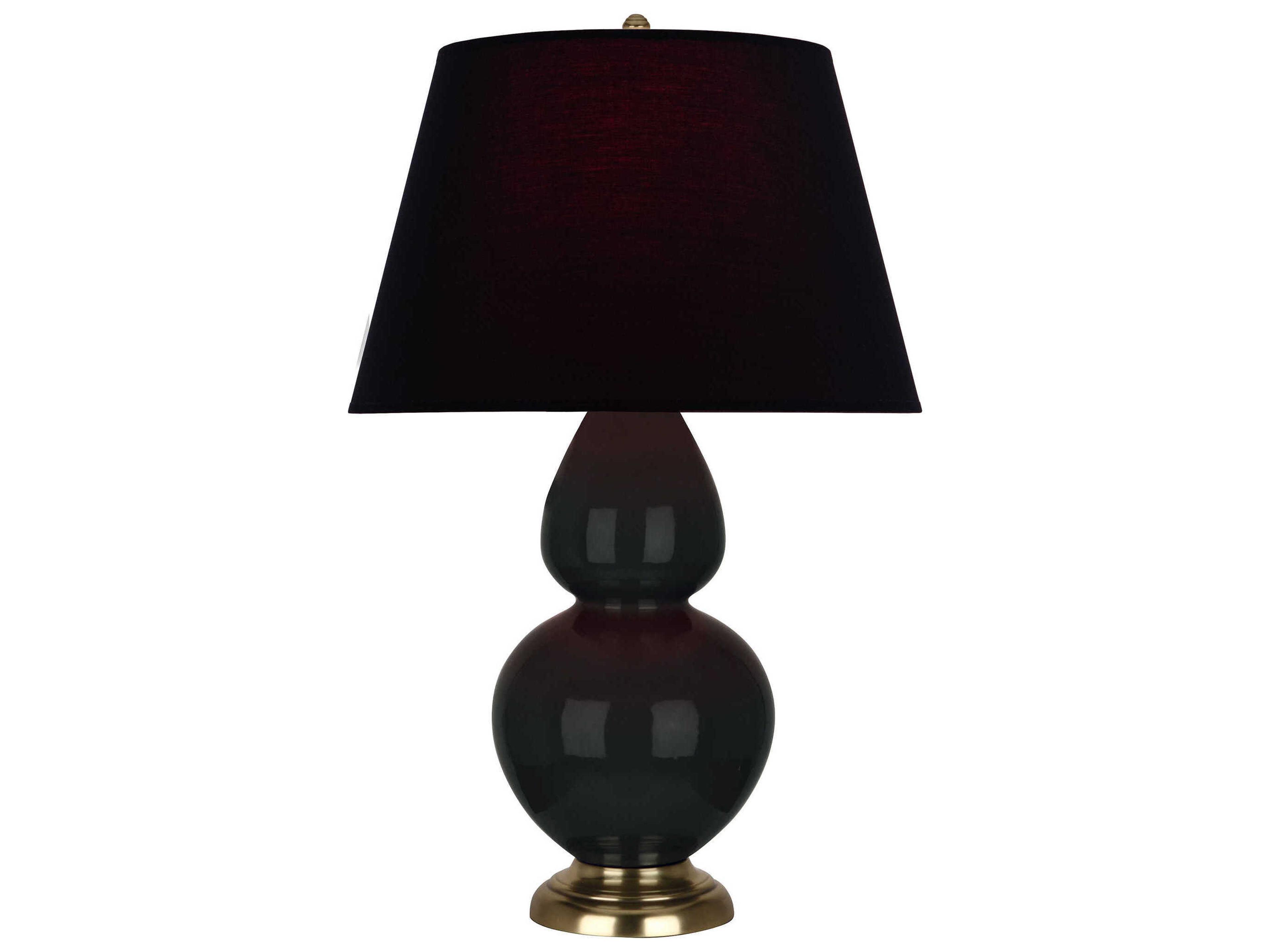 Robert Abbey Double Gourd Obsidian Glazed Black Buffet Lamp