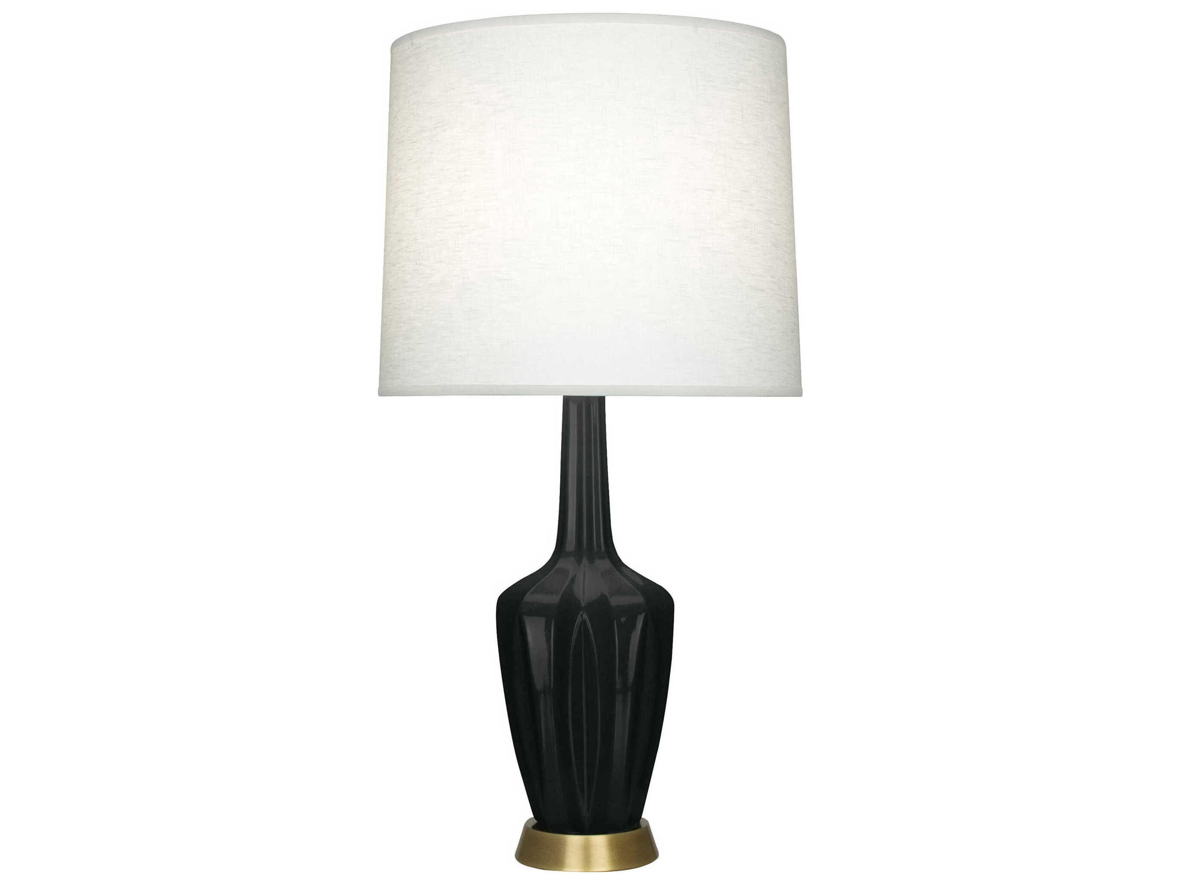 Robert Abbey Emma Obsidian Glazed Black Buffet Lamp