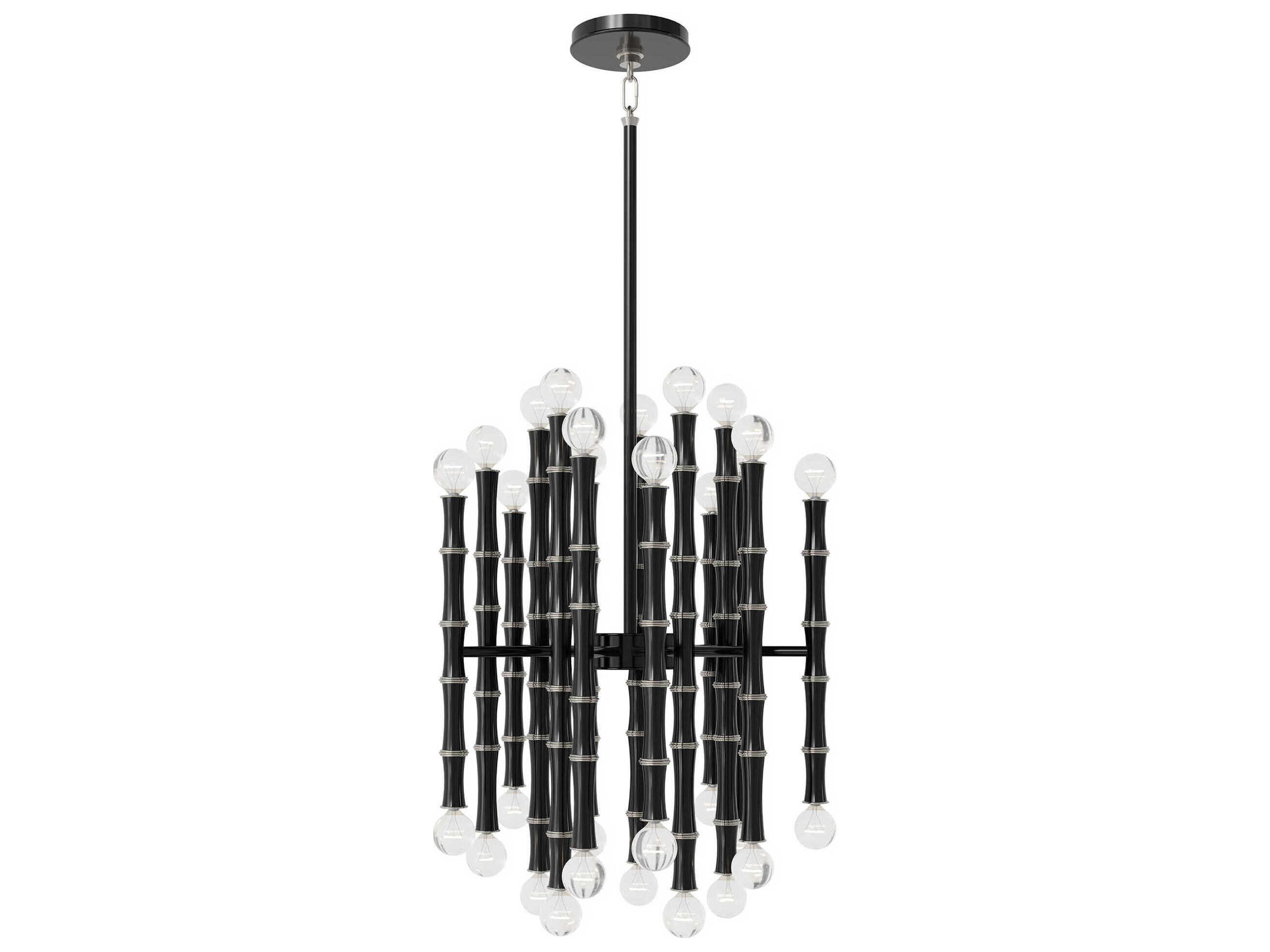 Robert Abbey Kane 30-Light Obsidian Black Pendant