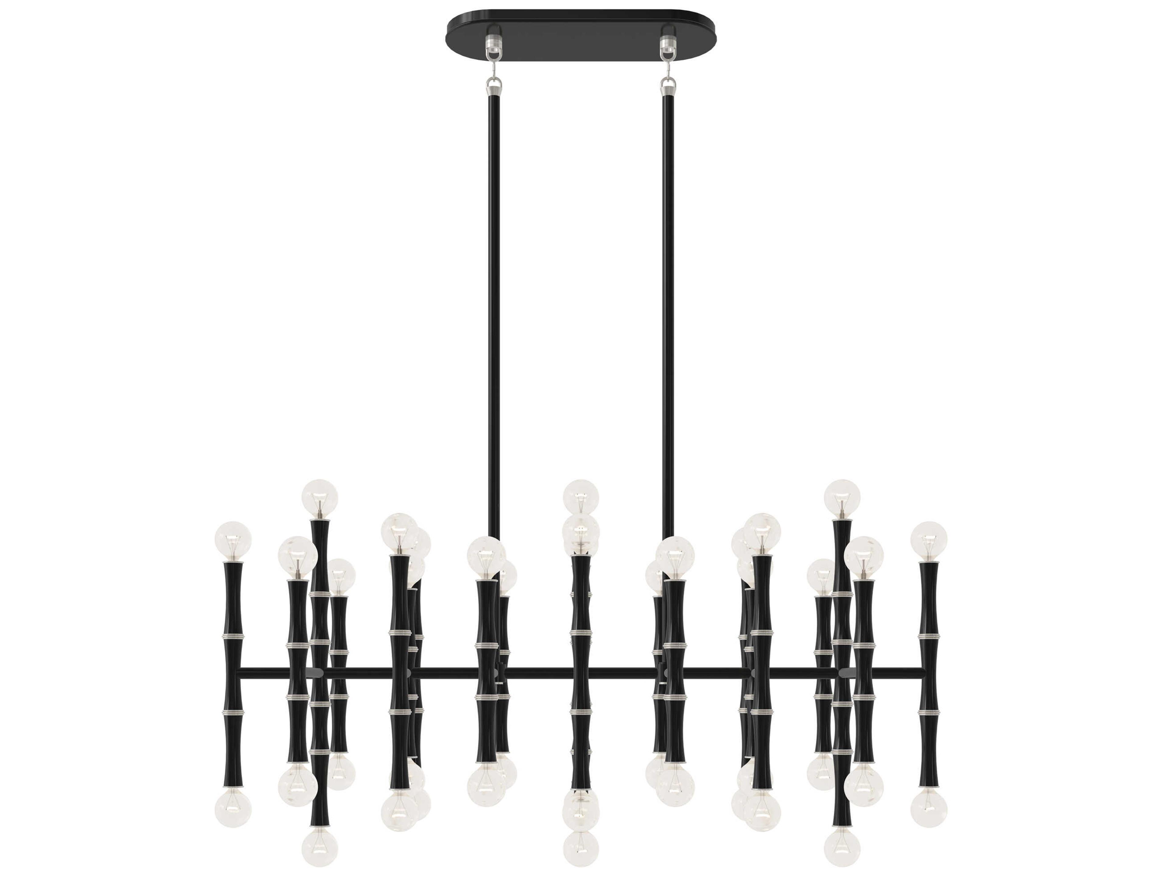 Robert Abbey Kane 42-Light Obsidian Black Island Pendant