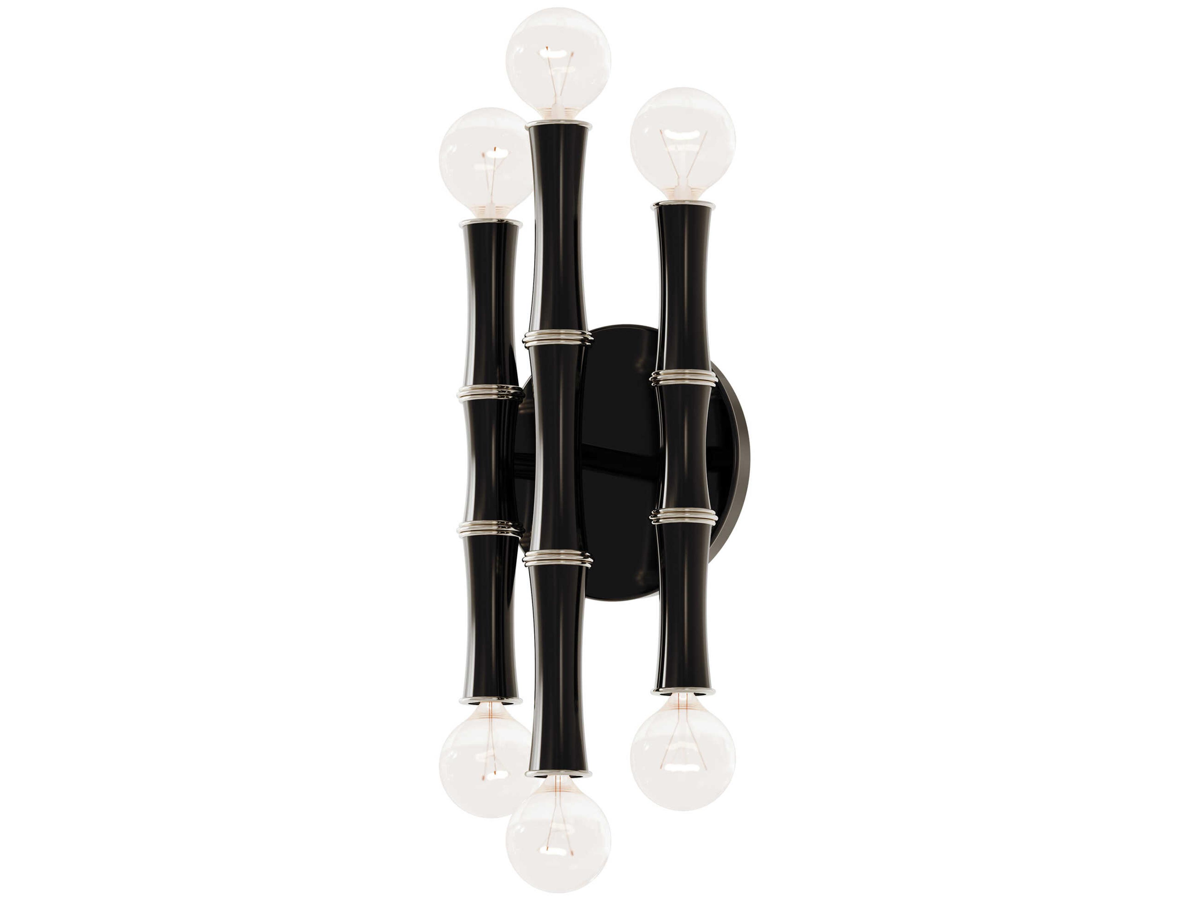Robert Abbey Kane 6-Light Obsidian Black Wall Sconce