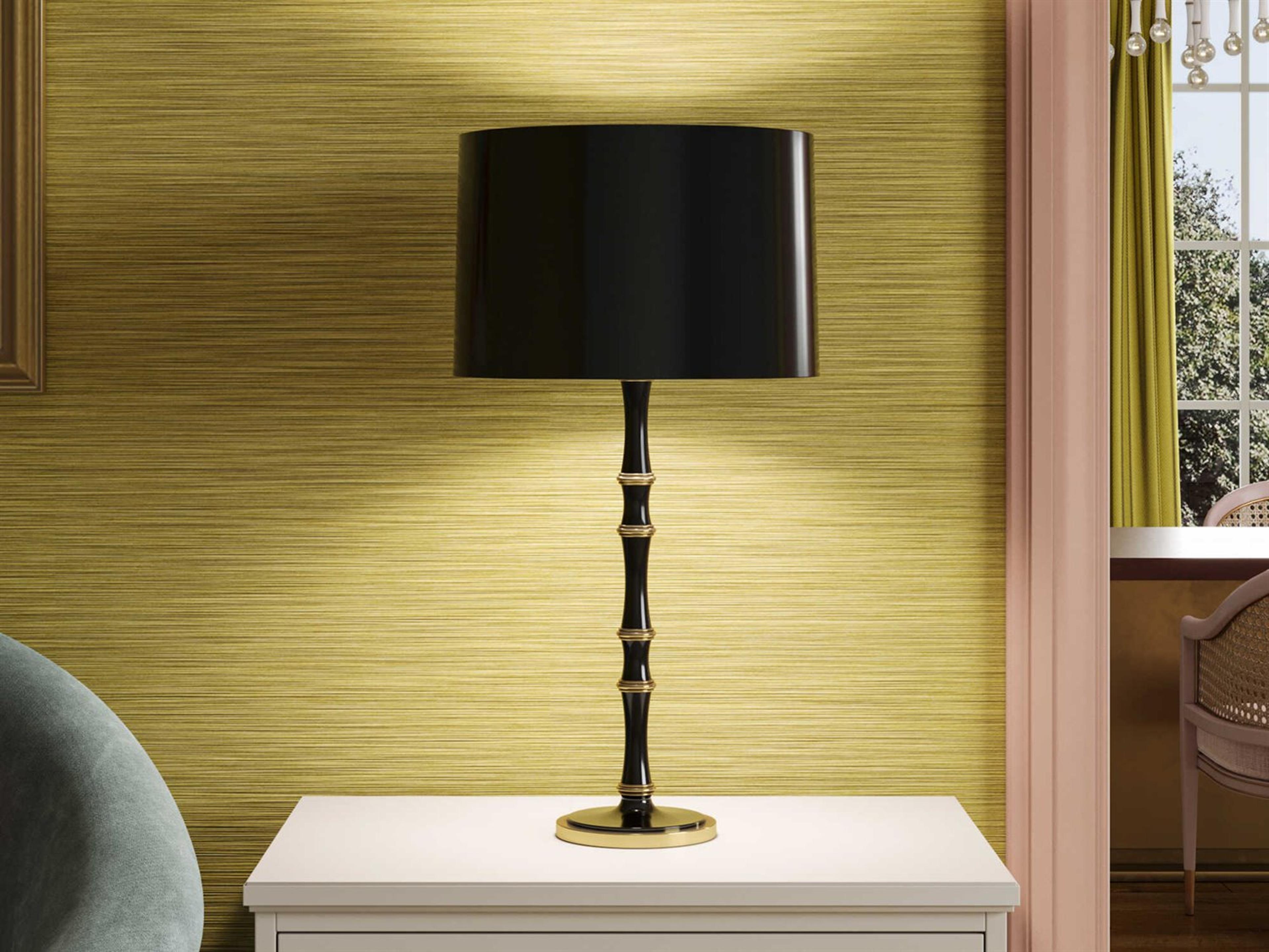 Robert Abbey Kane Obsidian Black Buffet Lamp