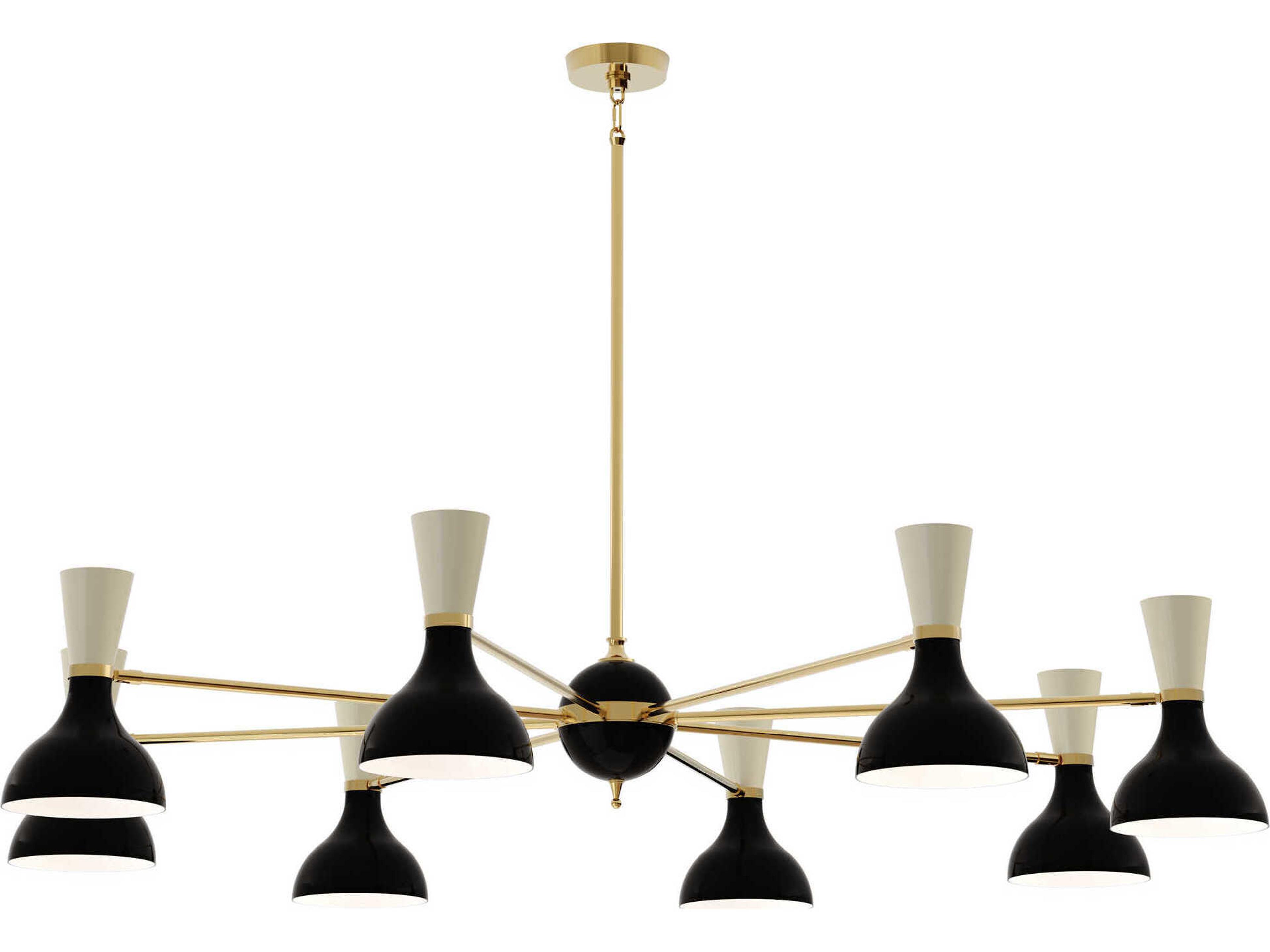 Clare 8-Light Obsidian Bone Black Chandelier