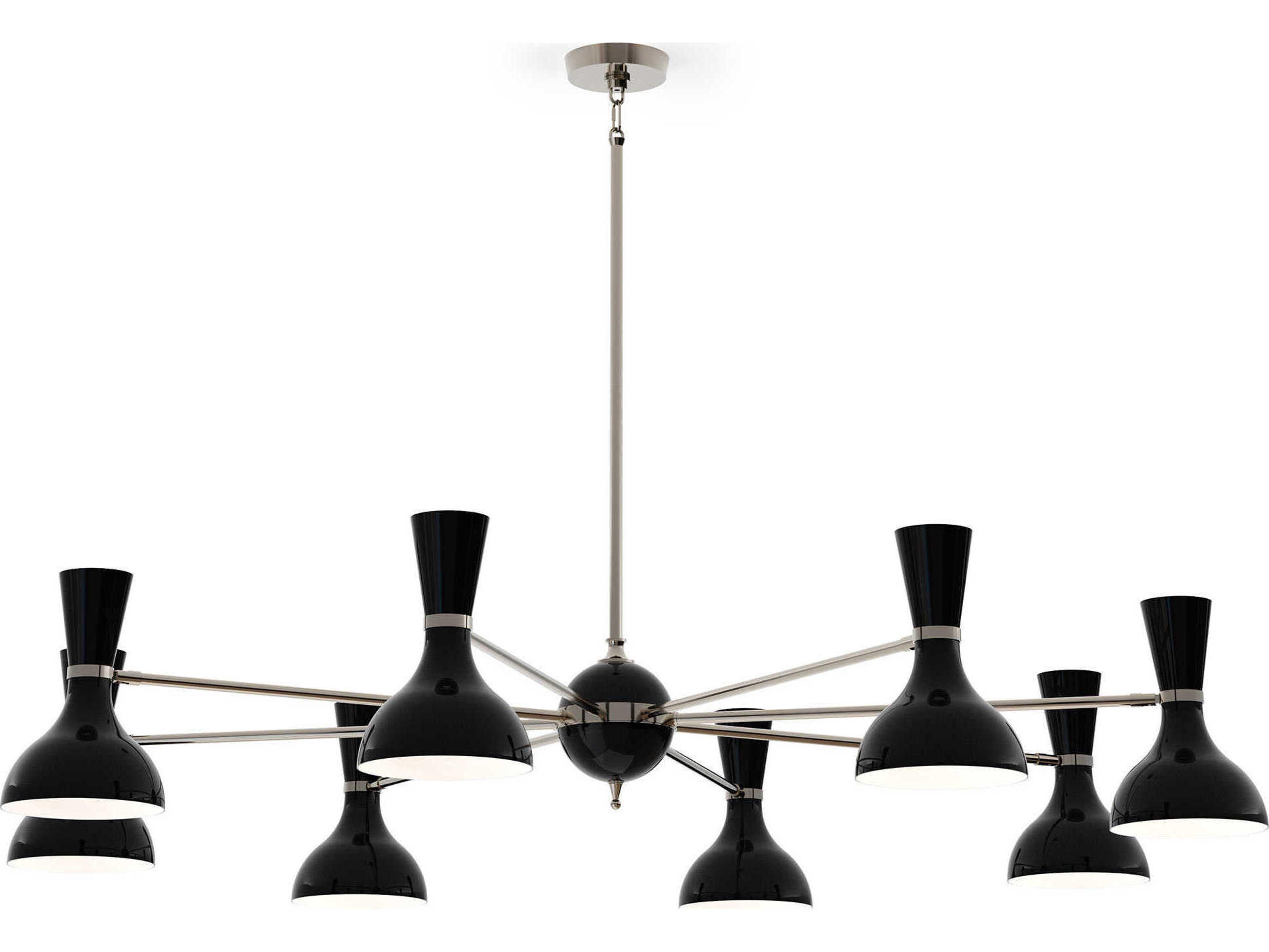 Robert Abbey Clare 8-Light Obsidian Black Chandelier