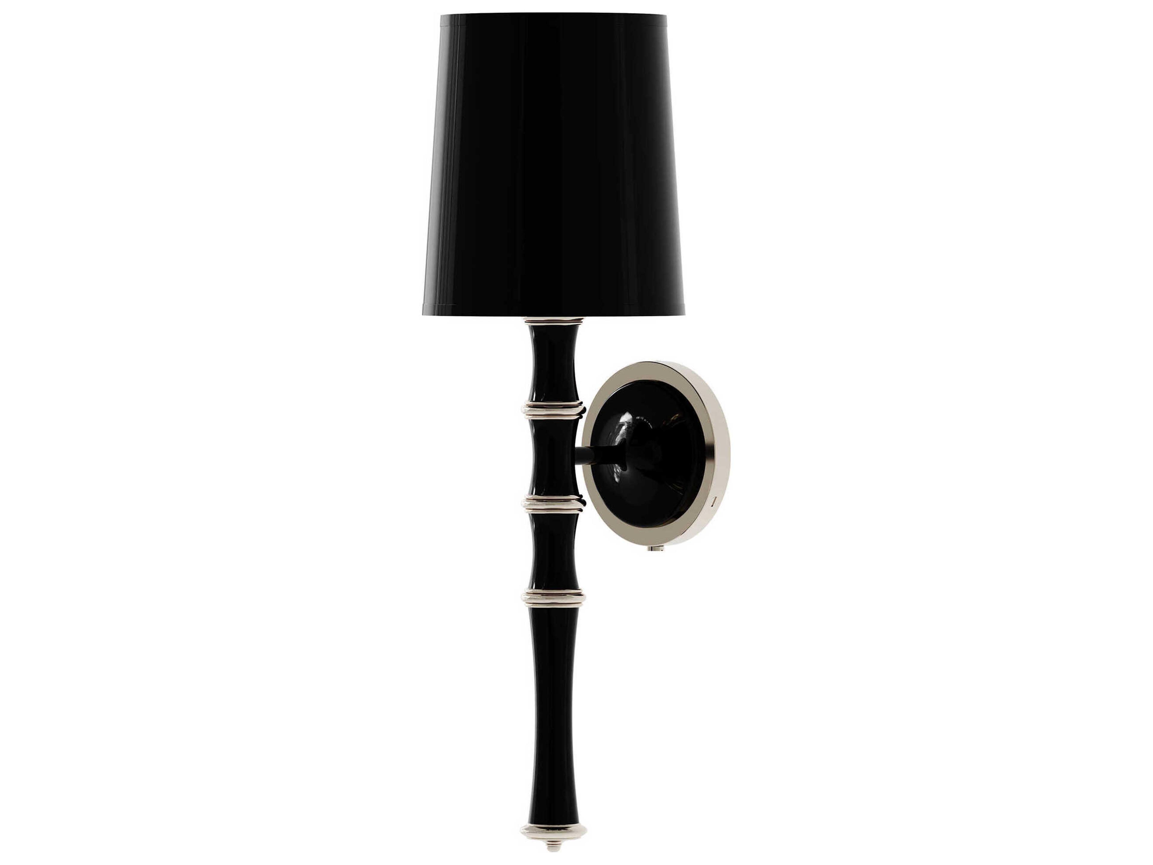 Robert Abbey Kane 1-Light Obsidian Black Wall Sconce