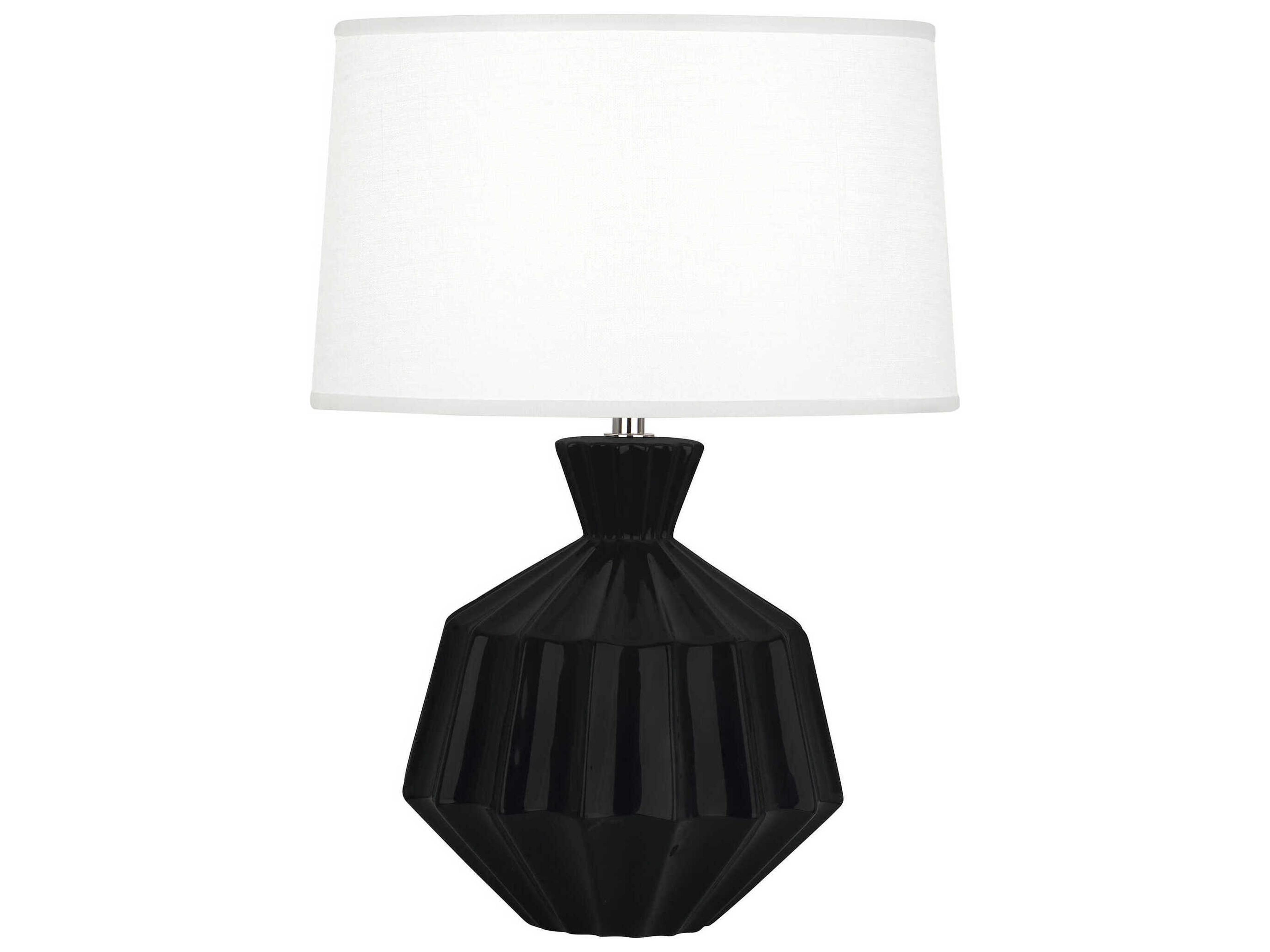 Orion Obsidian Glazed Black Table Lamp