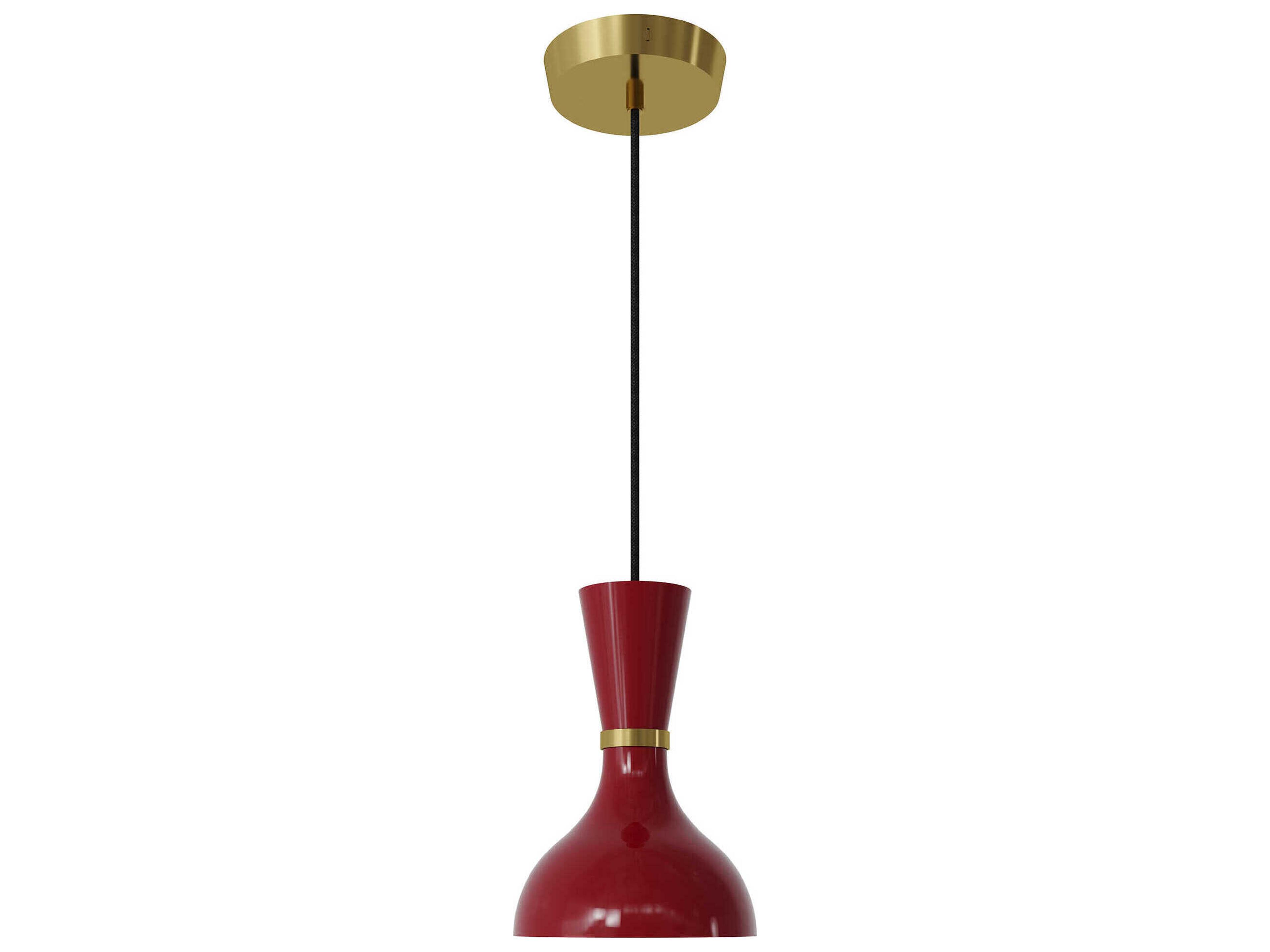 Clare 1-Light Oxblood Red Mini Pendant
