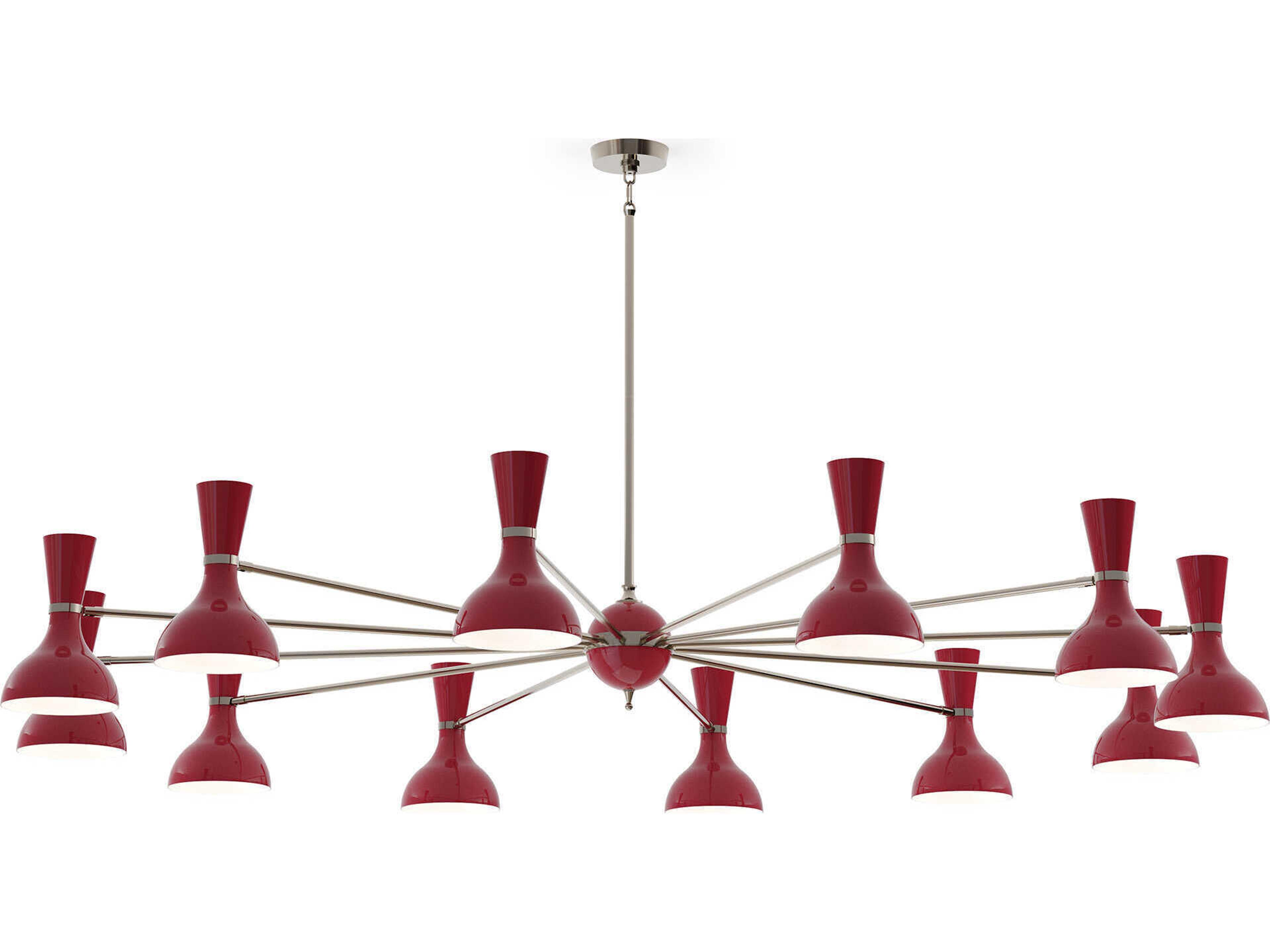 Robert Abbey Clare 12-Light Oxblood Red Chandelier