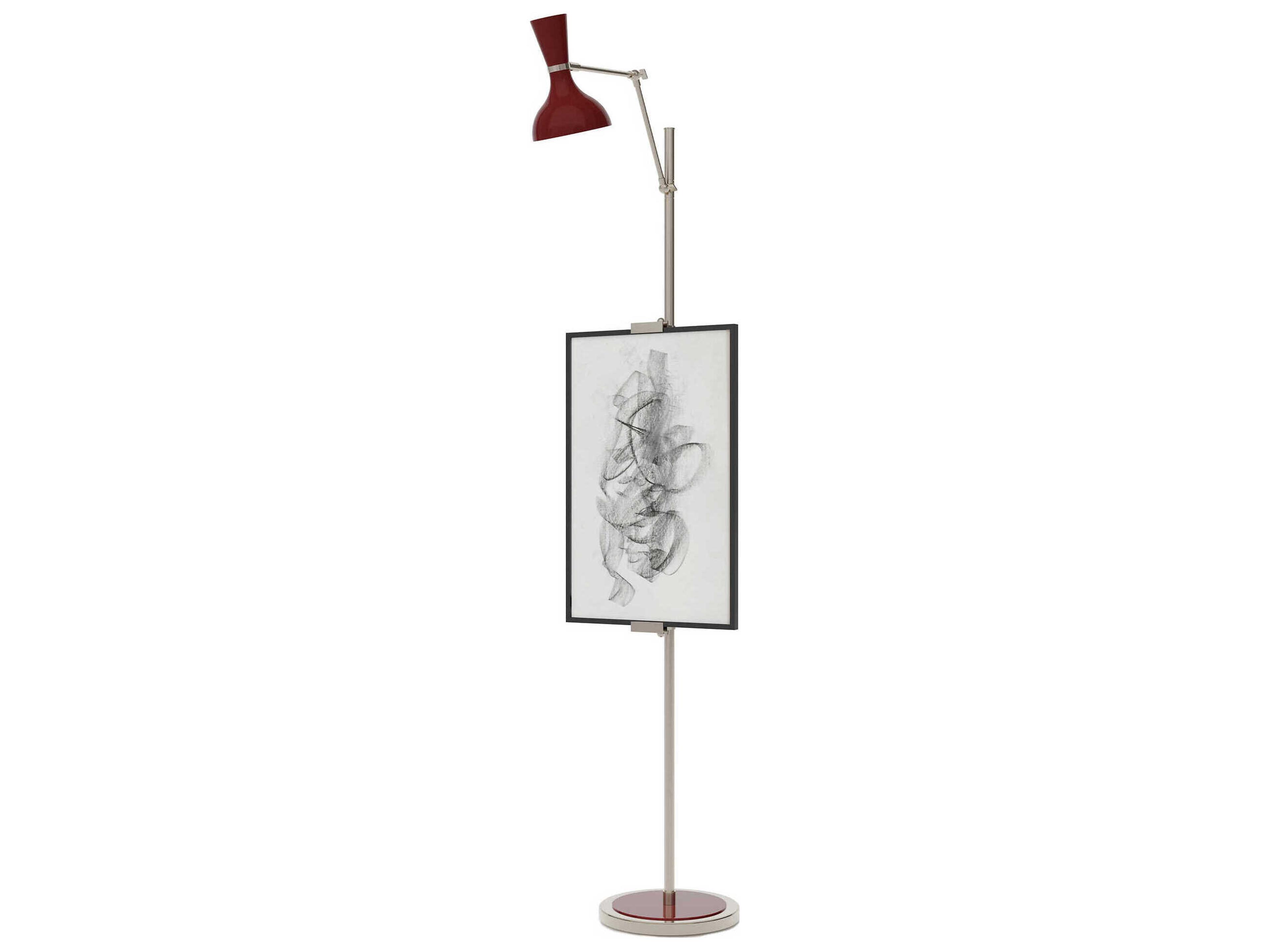 Robert Abbey Clare Oxblood Red Floor Lamp