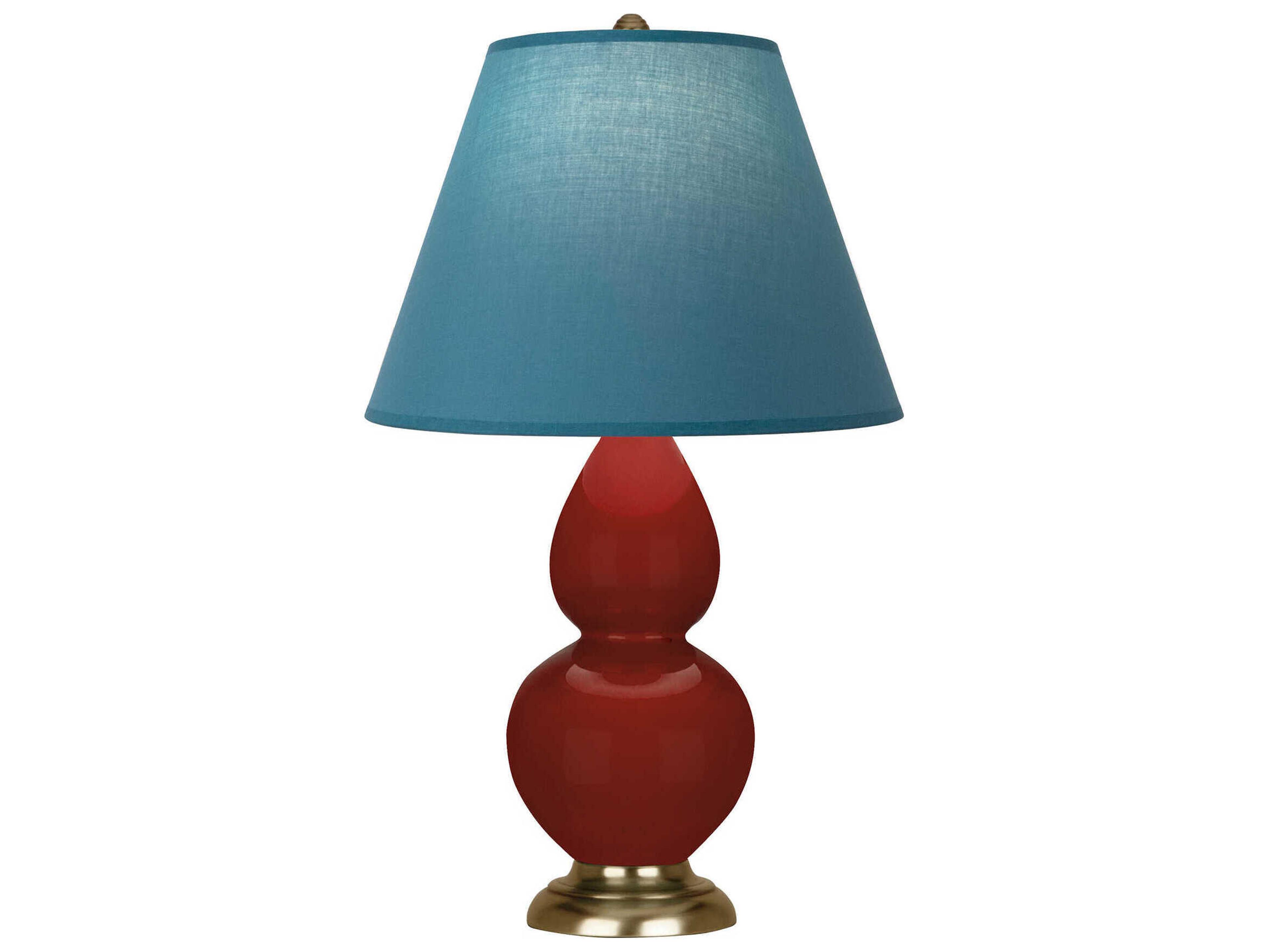 Small Double Gourd Oxblood Glazed Red Table Lamp