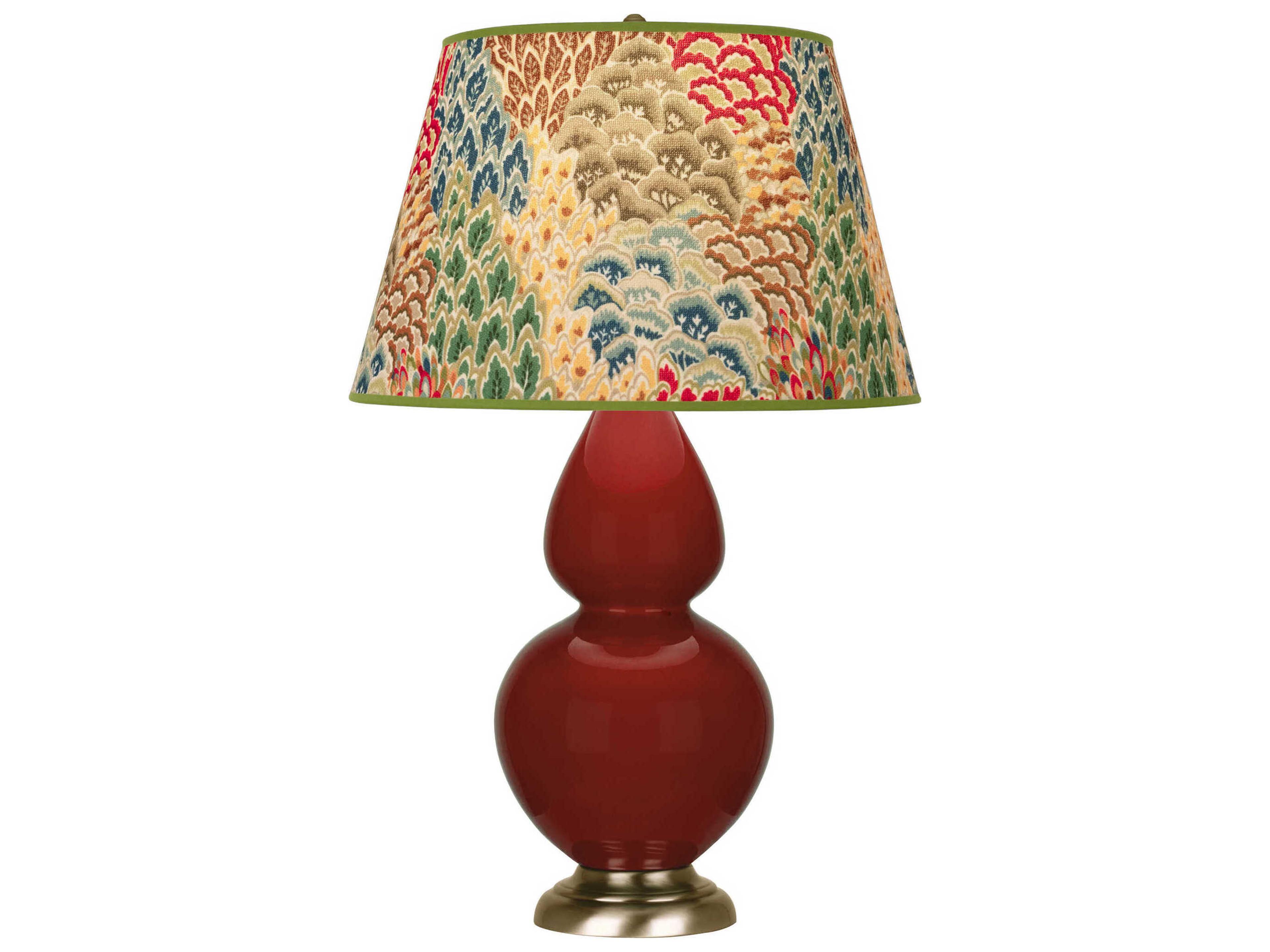 Robert Abbey Double Gourd Oxblood Glazed Red Buffet Lamp