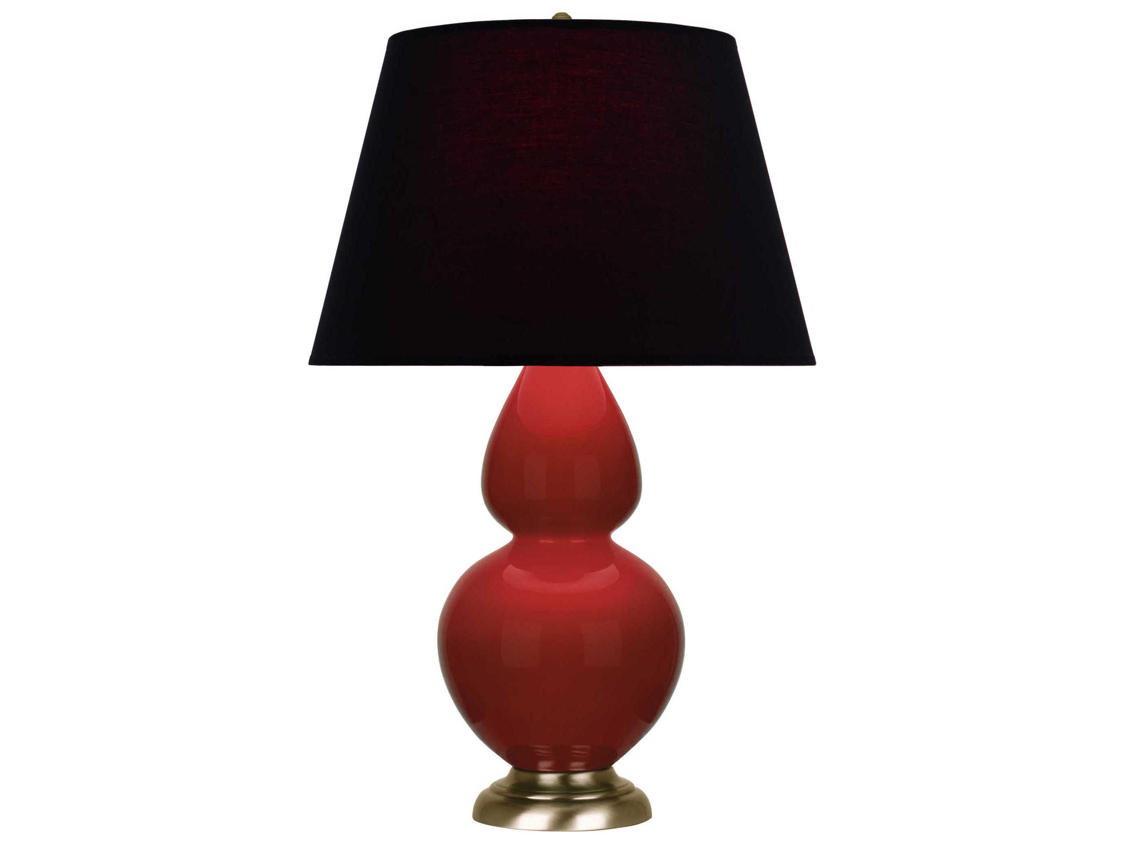 Robert Abbey Double Gourd Oxblood Glazed Red Buffet Lamp