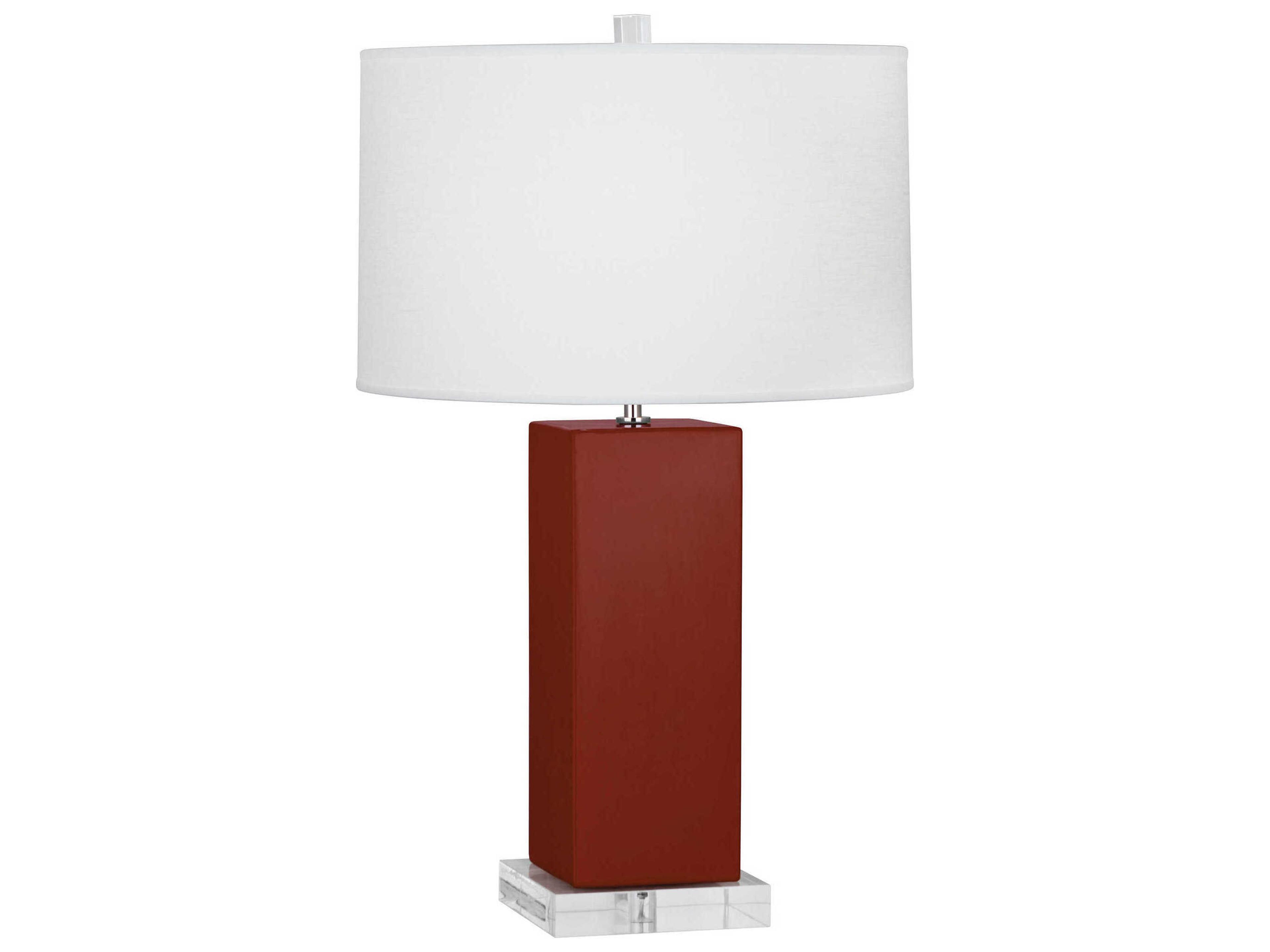 Harvey Oxblood Glazed Red Buffet Lamp