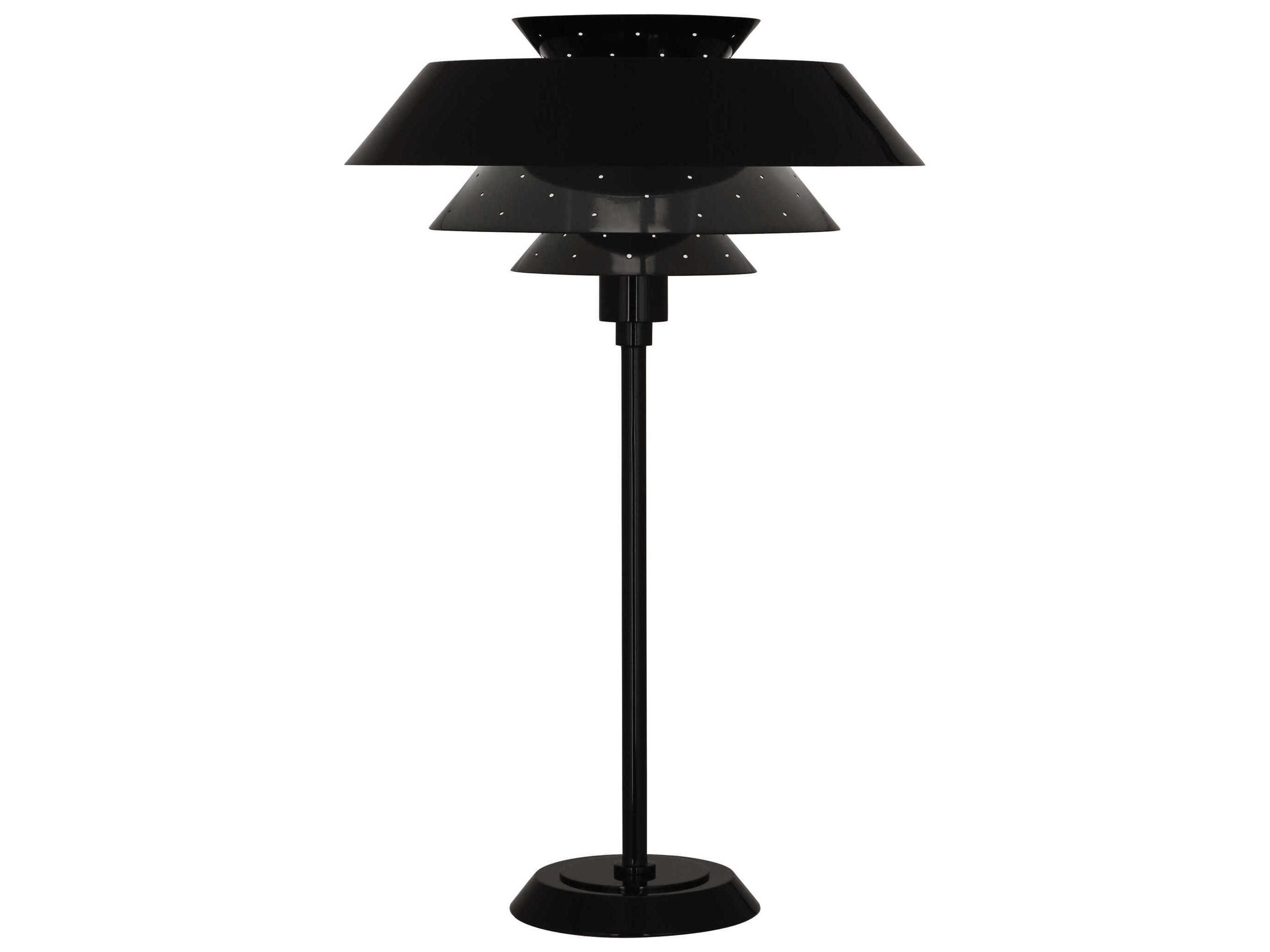 Pierce Piano Black Gloss Buffet Lamp