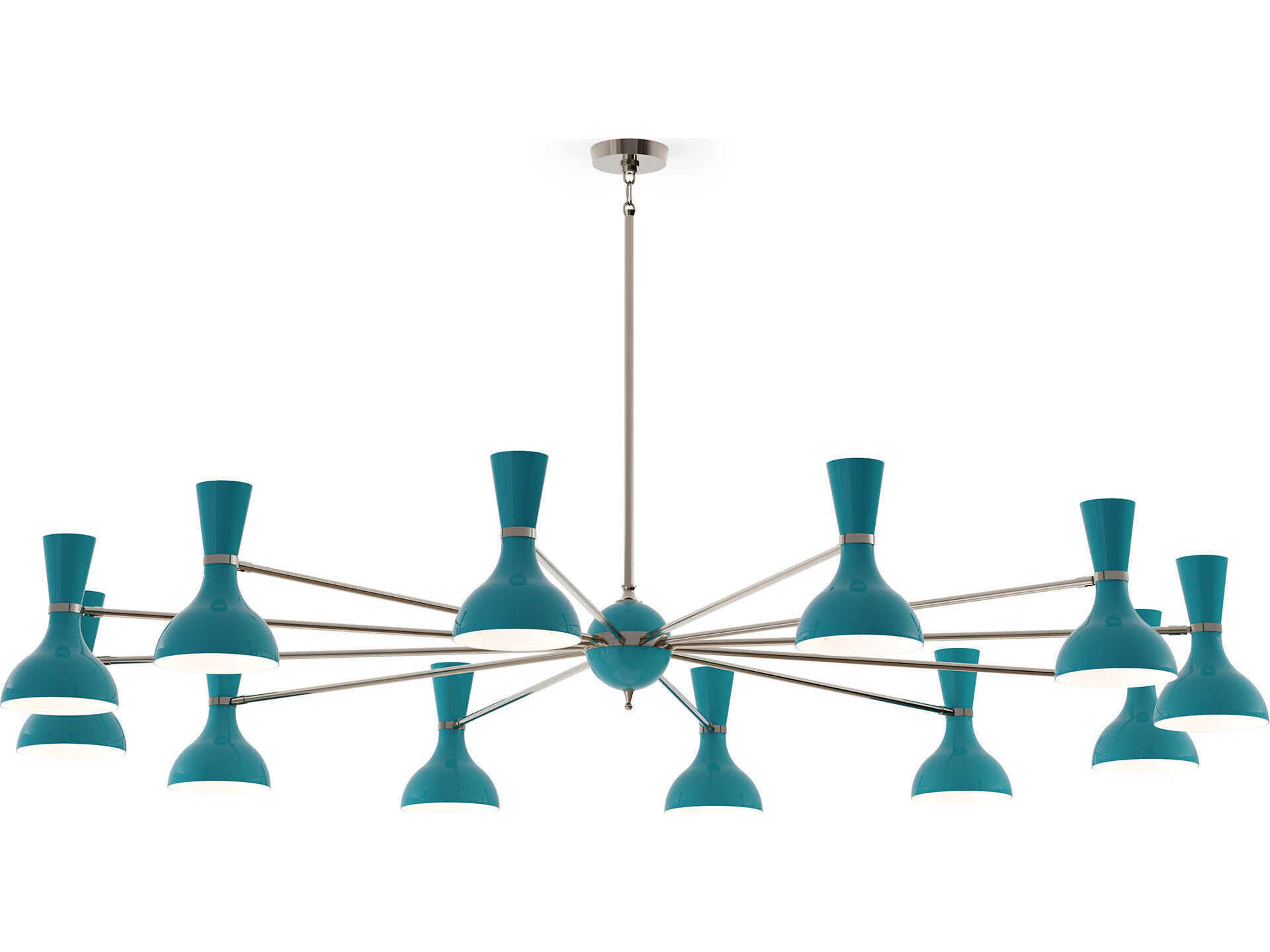 Robert Abbey Clare 12-Light Peacock Green Chandelier