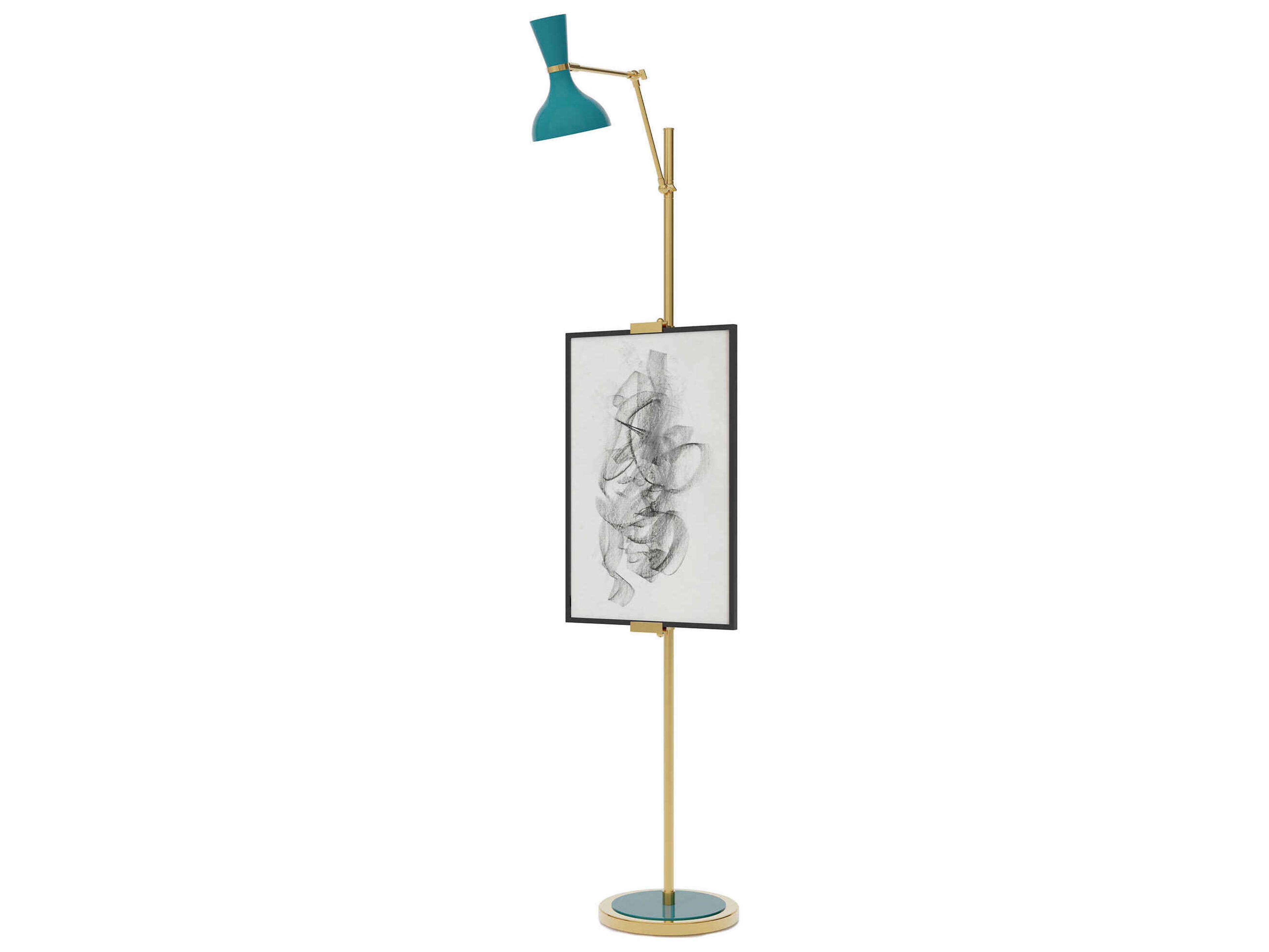 Clare Peacock Blue Floor Lamp