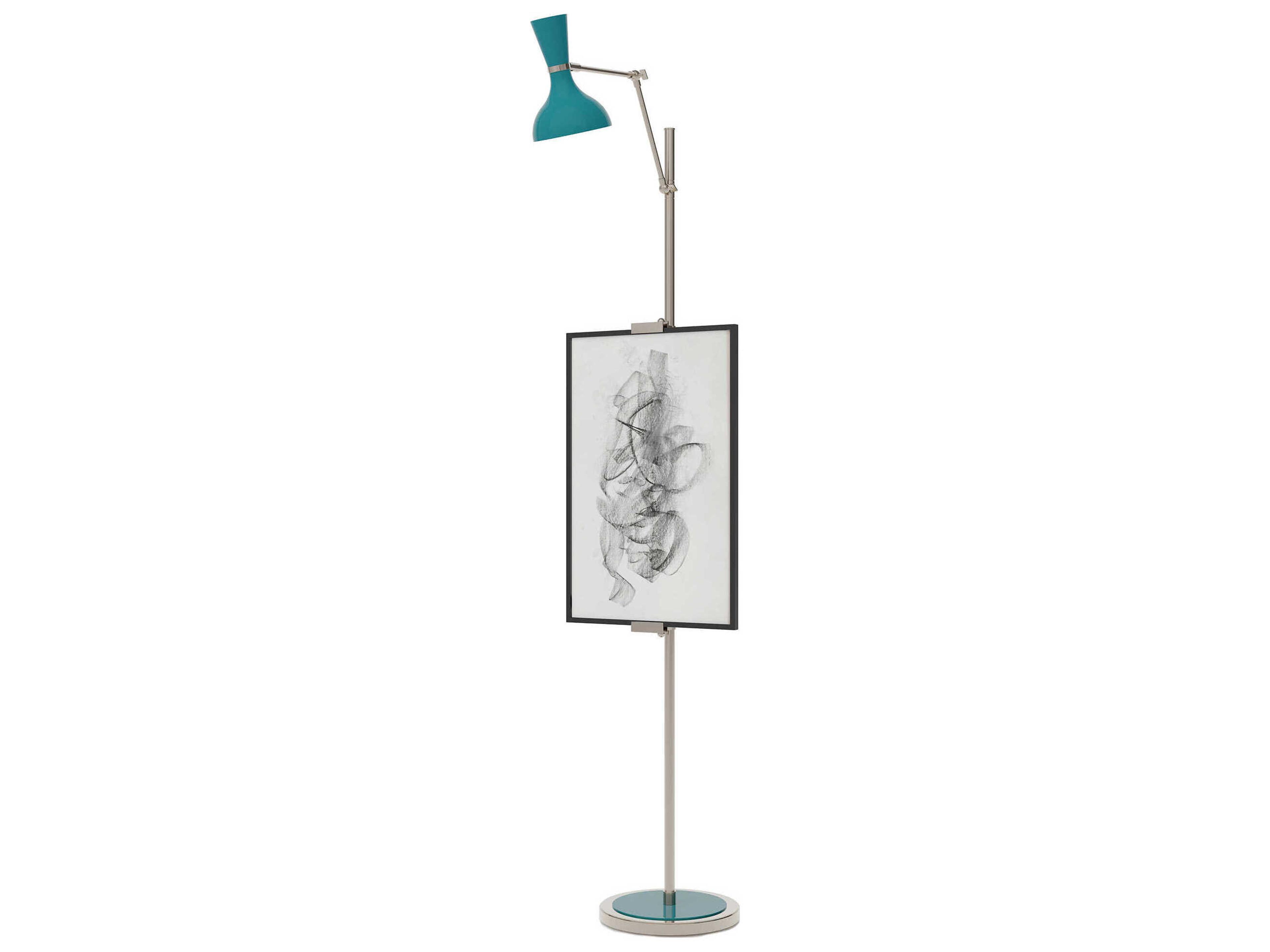 Robert Abbey Clare Peacock Blue Floor Lamp