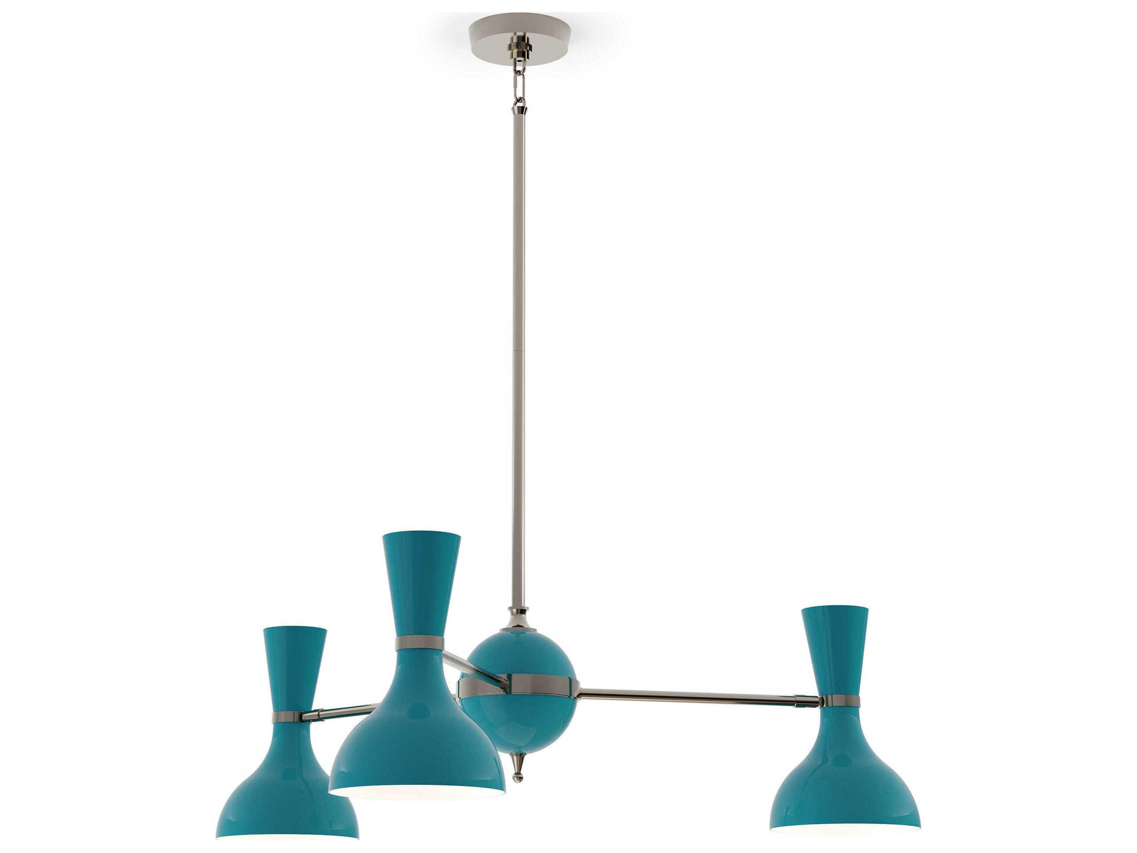Robert Abbey Clare 3-Light Peacock Green Chandelier