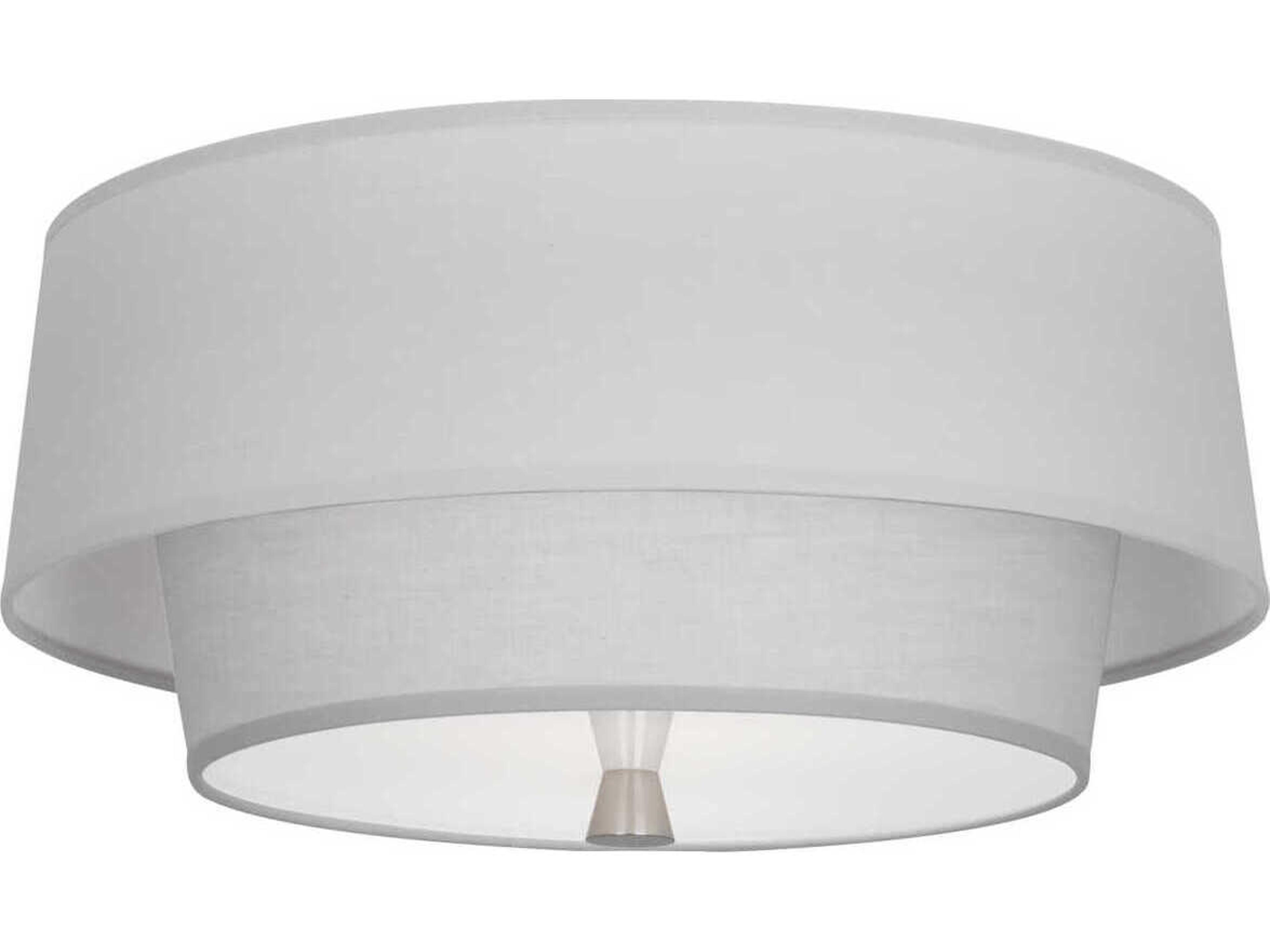 Robert Abbey Decker 2-Light Pearl Gray Flush Mount