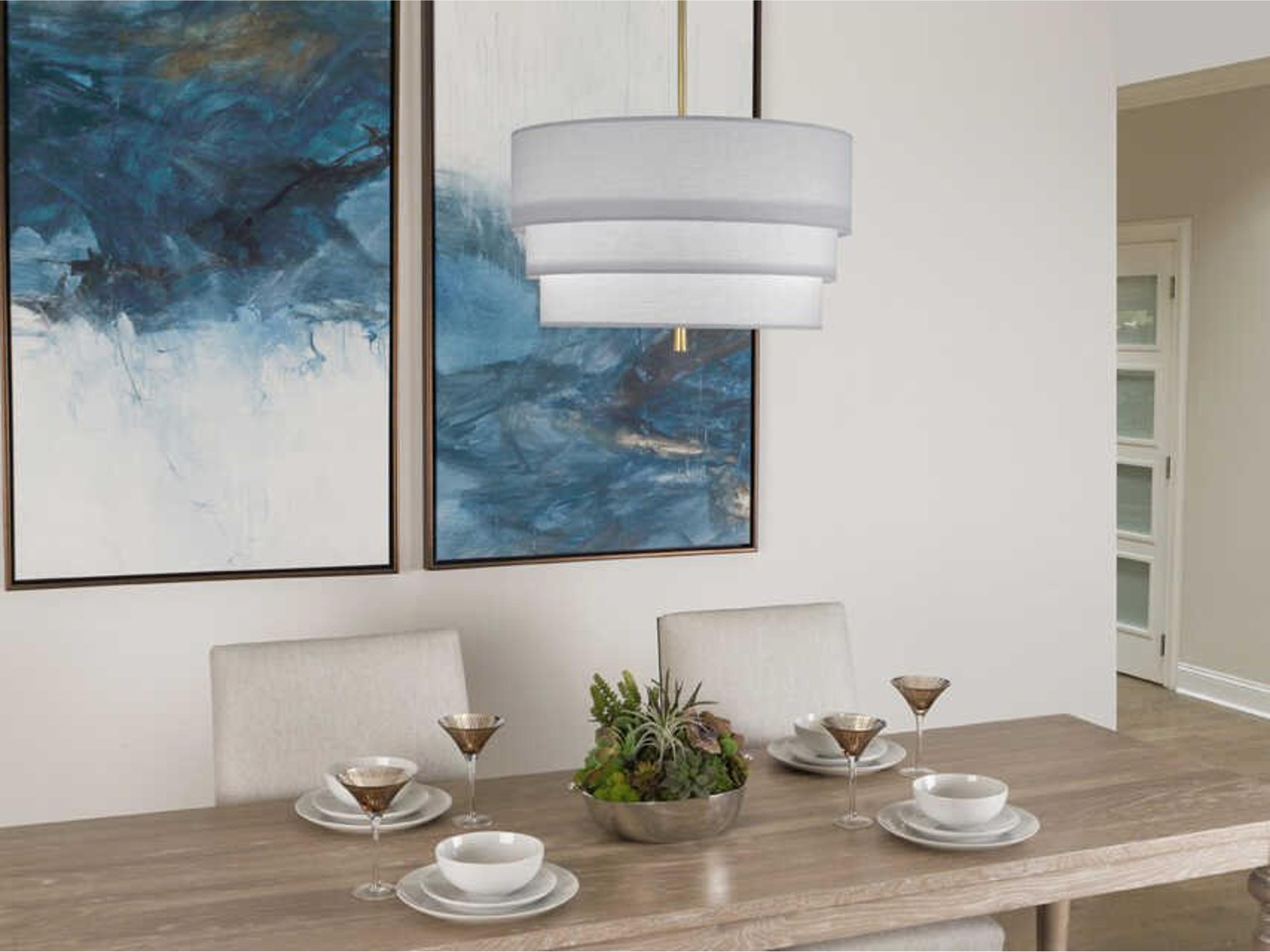 Robert Abbey Decker 3-Light Pearl Gray Pendant