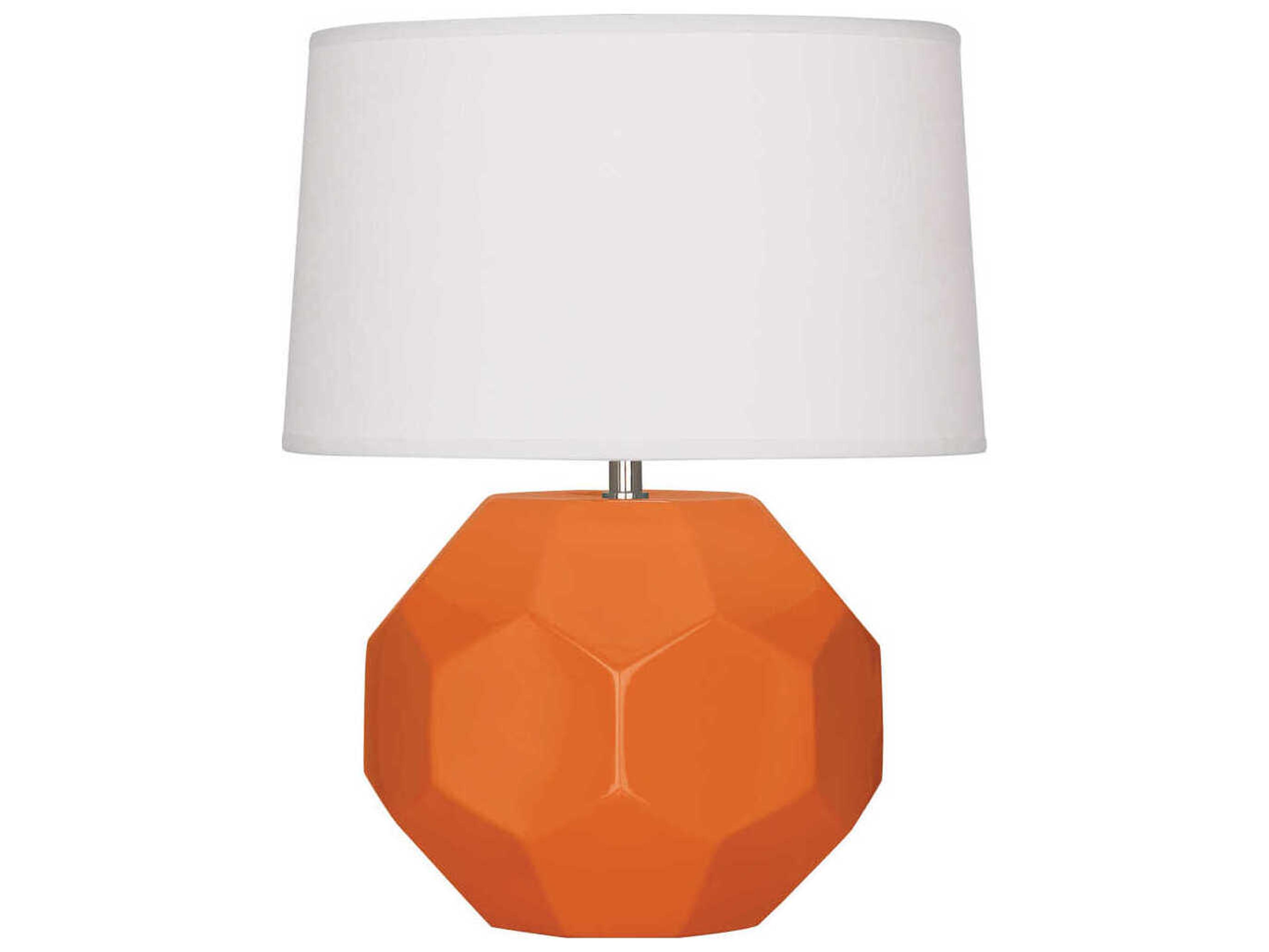 Franklin Pumpkin Glazed Orange Table Lamp