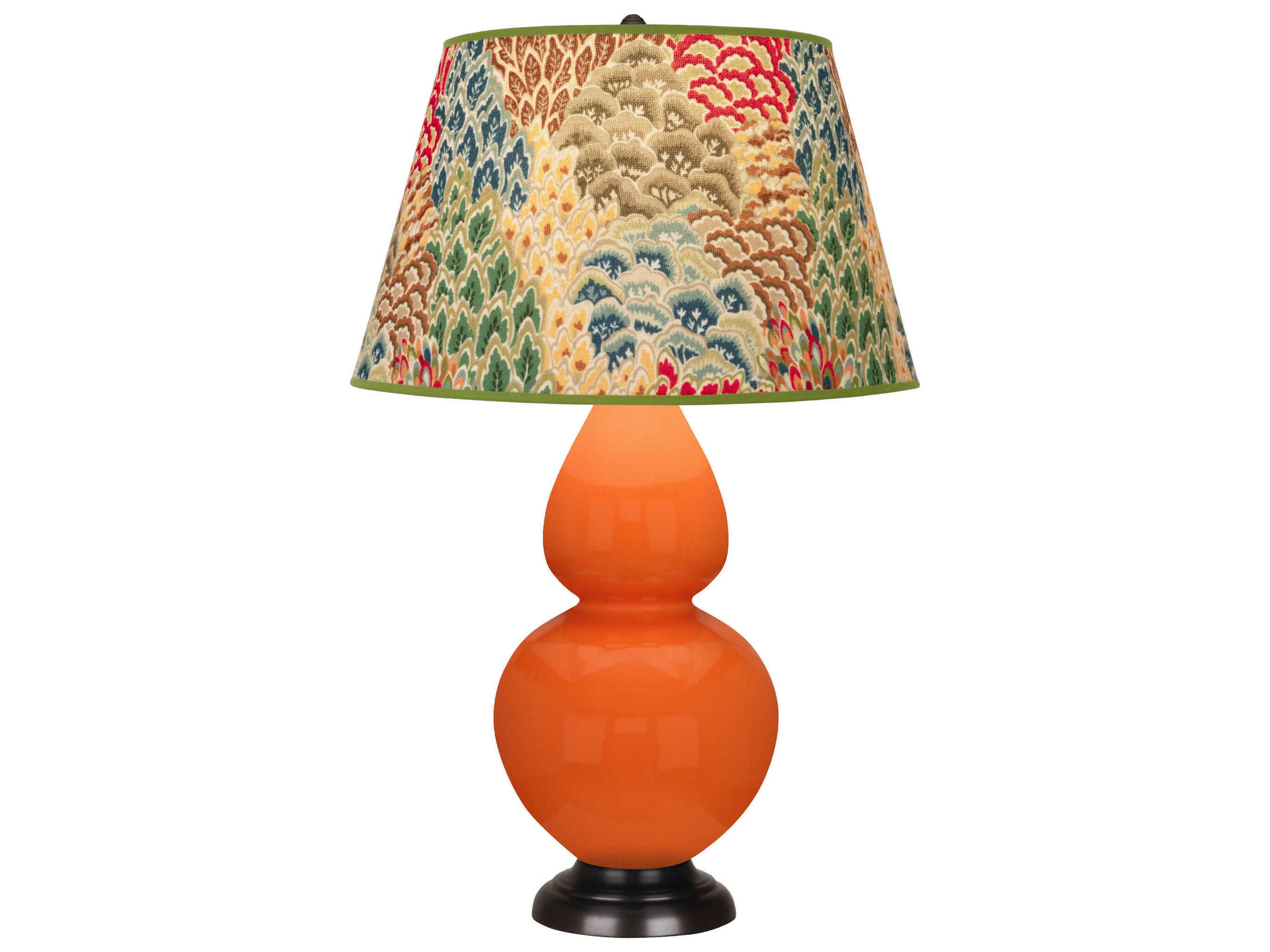 Robert Abbey Double Gourd Pumpkin Glazed Orange Buffet Lamp