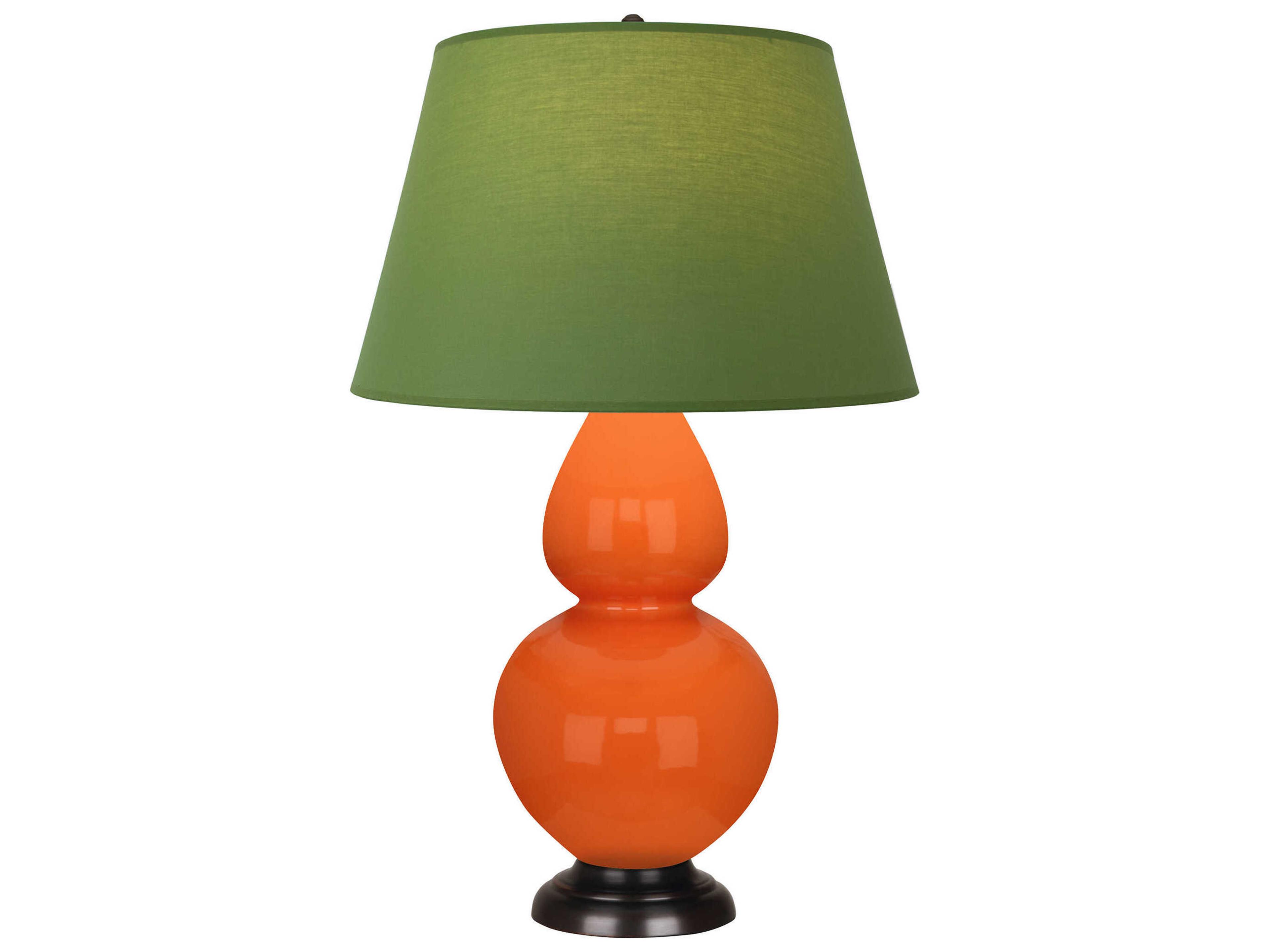 Robert Abbey Double Gourd Pumpkin Glazed Orange Buffet Lamp