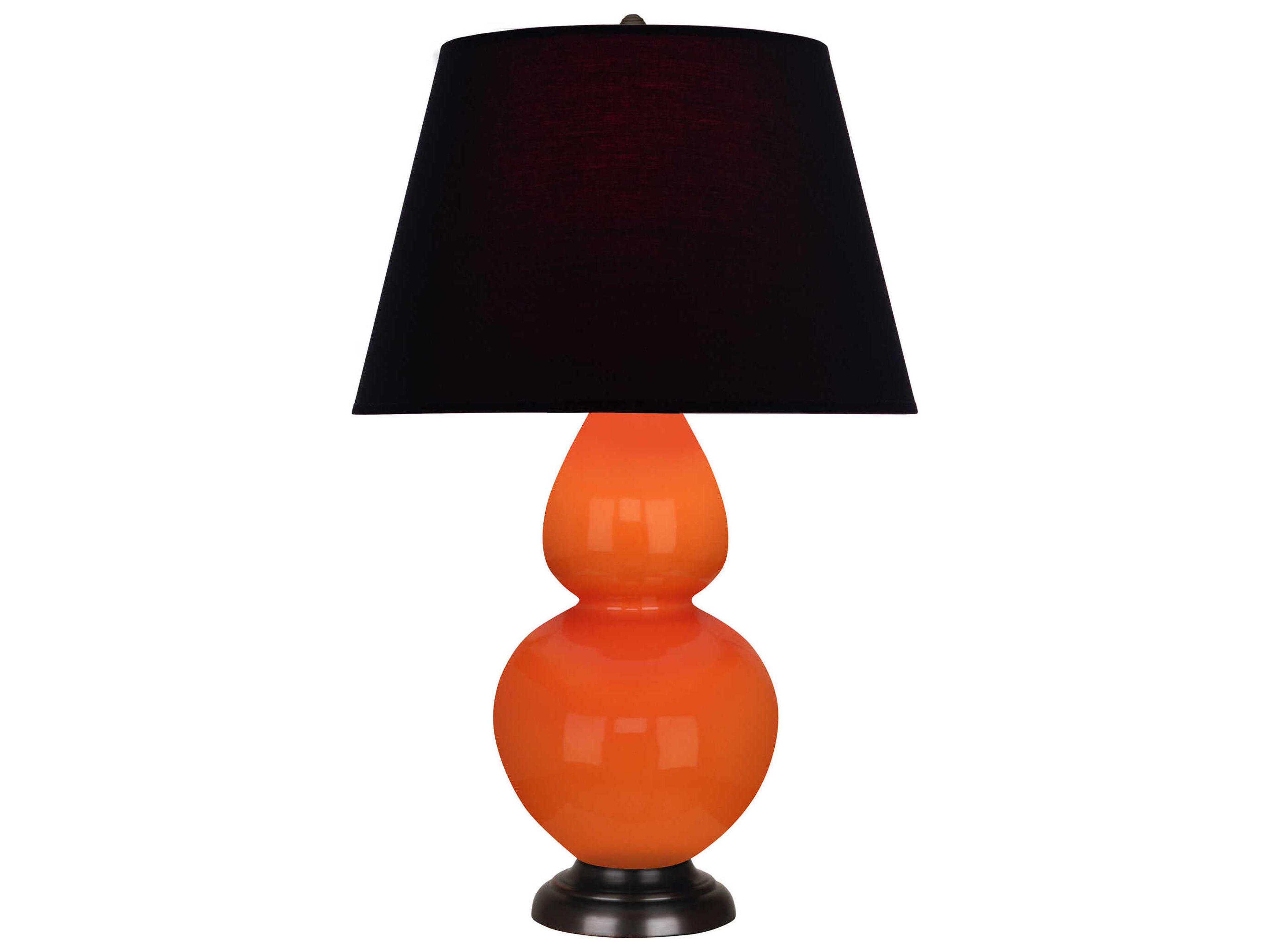 Robert Abbey Double Gourd Pumpkin Glazed Orange Buffet Lamp