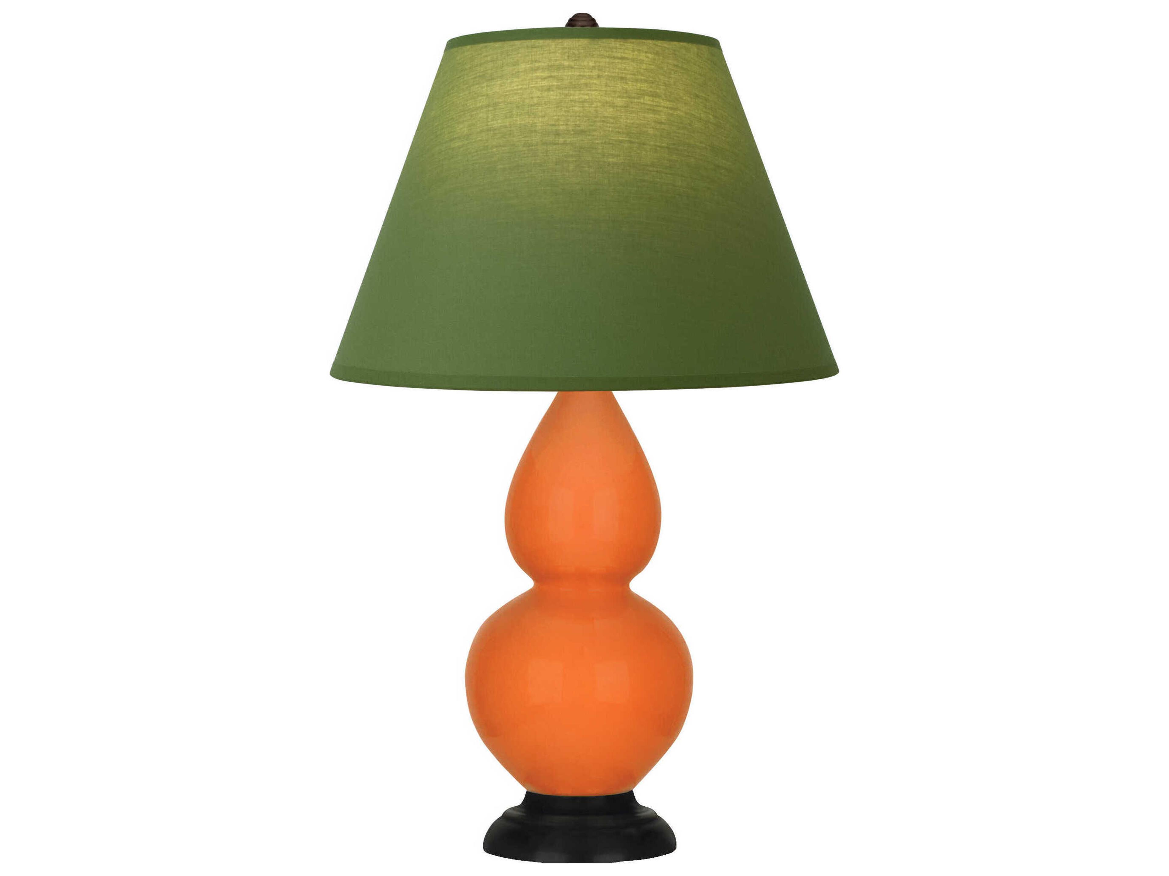 Robert Abbey Small Double Gourd Pumpkin Glazed Orange Table Lamp