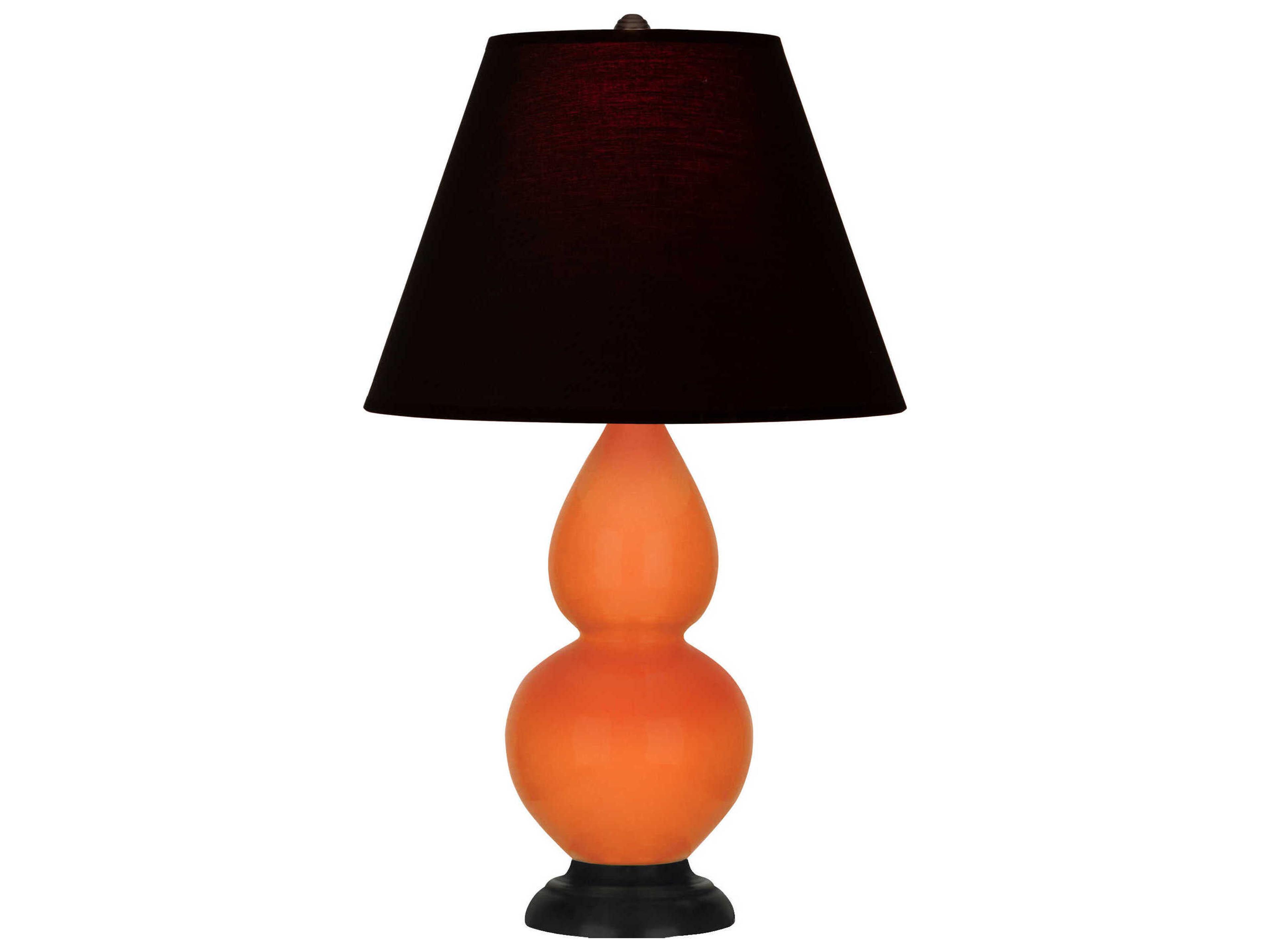 Robert Abbey Small Double Gourd Pumpkin Glazed Orange Table Lamp