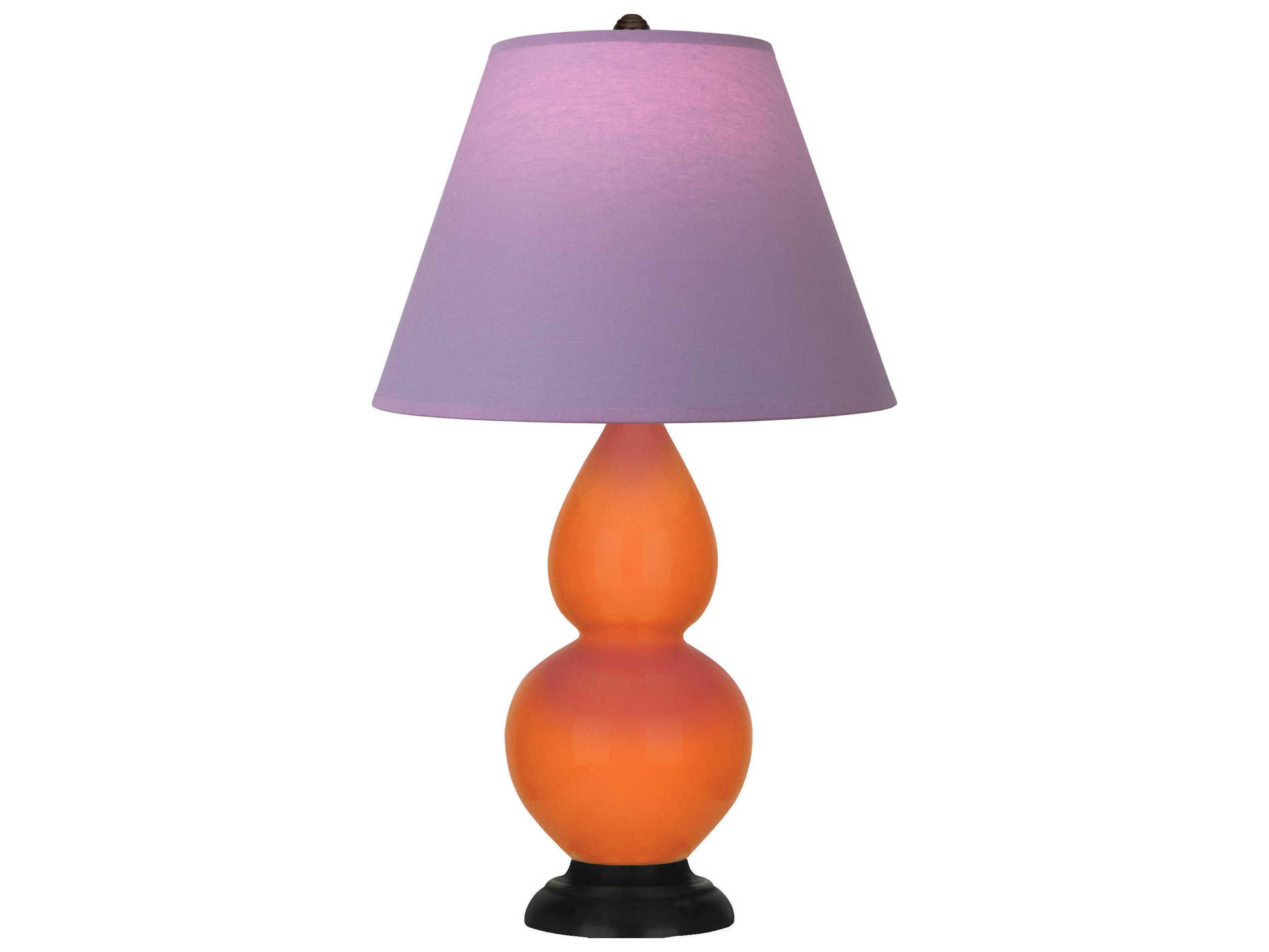 Robert Abbey Small Double Gourd Pumpkin Glazed Orange Table Lamp