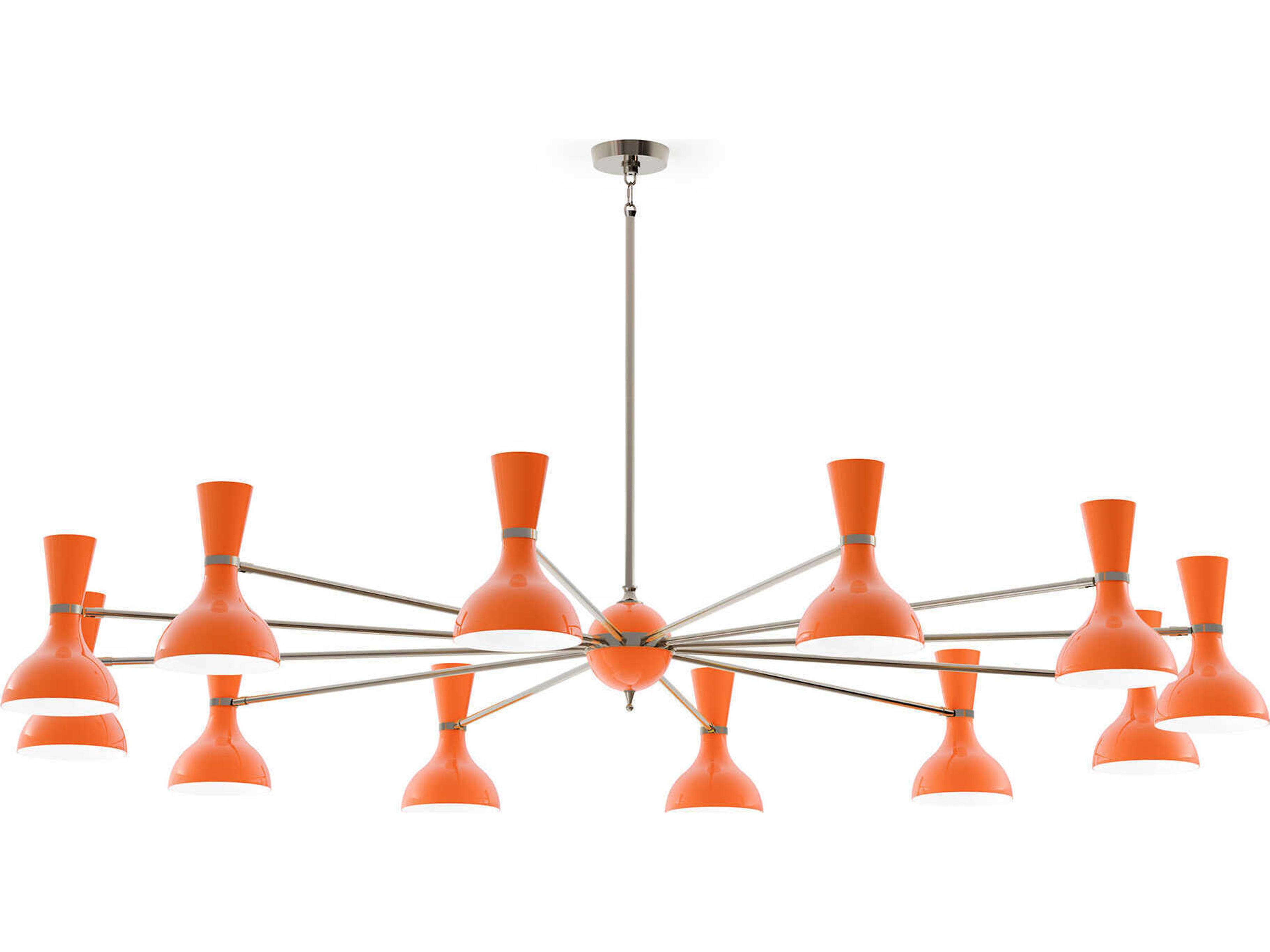 Robert Abbey Clare 12-Light Pumpkin Orange Chandelier